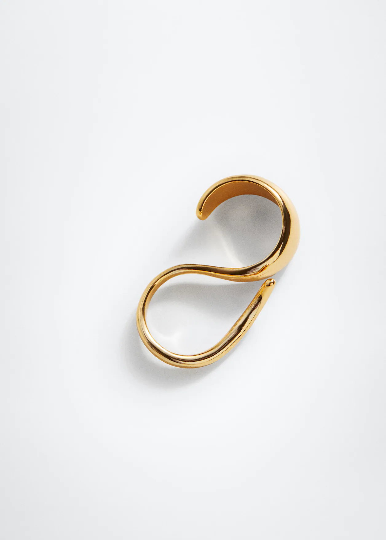 Sculptural Gold Swirl Stud - Image 5