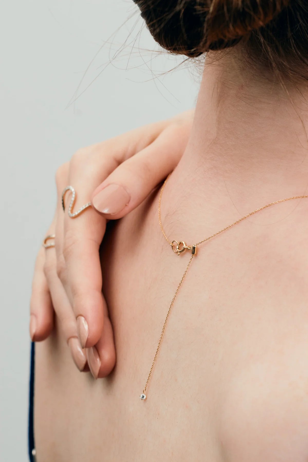 Facet 1ct Pear Necklace - Image 4