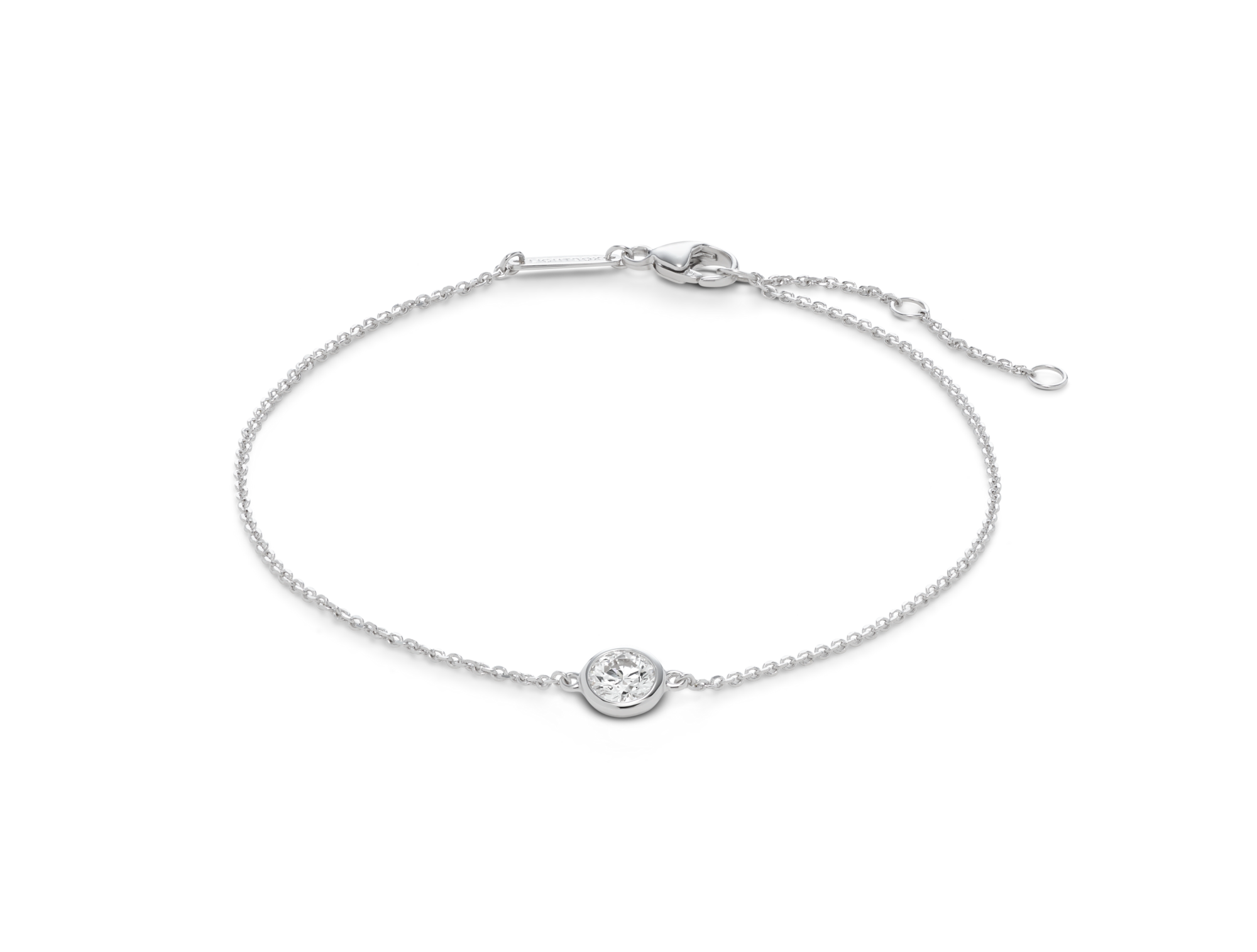 Lab-Grown Diamond ¼ct. Round Brilliant Bezel Bracelet | White - Image 7