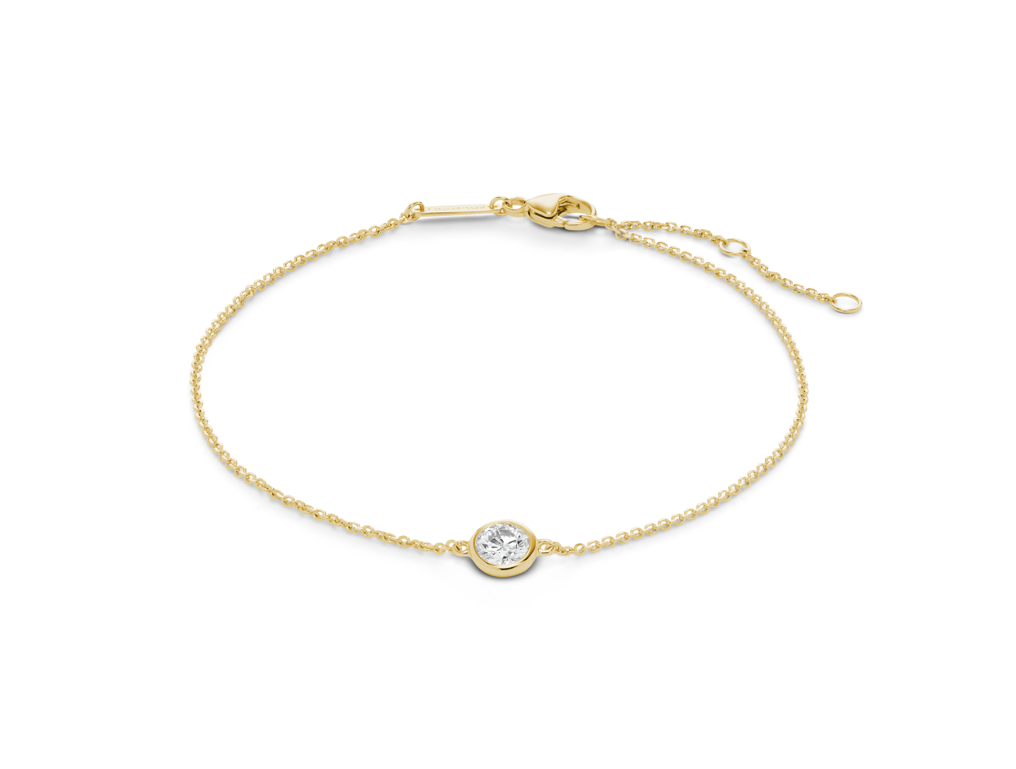 Lab-Grown Diamond ¼ct. Round Brilliant Bezel Bracelet | White