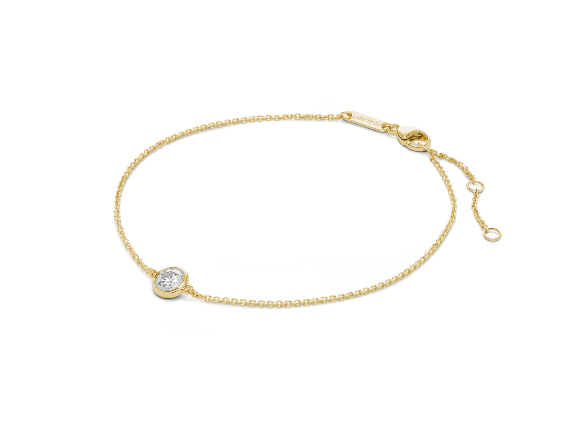 Lab-Grown Diamond ¼ct. Round Brilliant Bezel Bracelet | White - Image 4