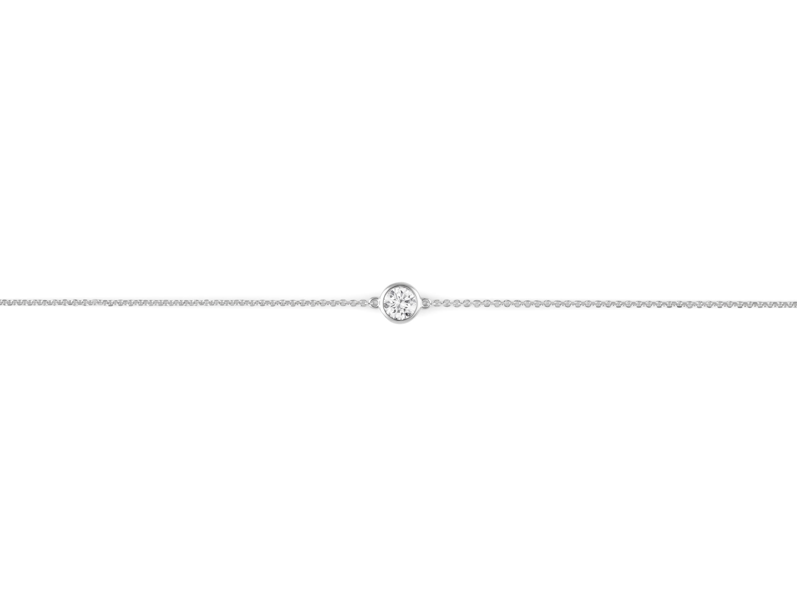 Lab-Grown Diamond ¼ct. Round Brilliant Bezel Bracelet | White - Image 8