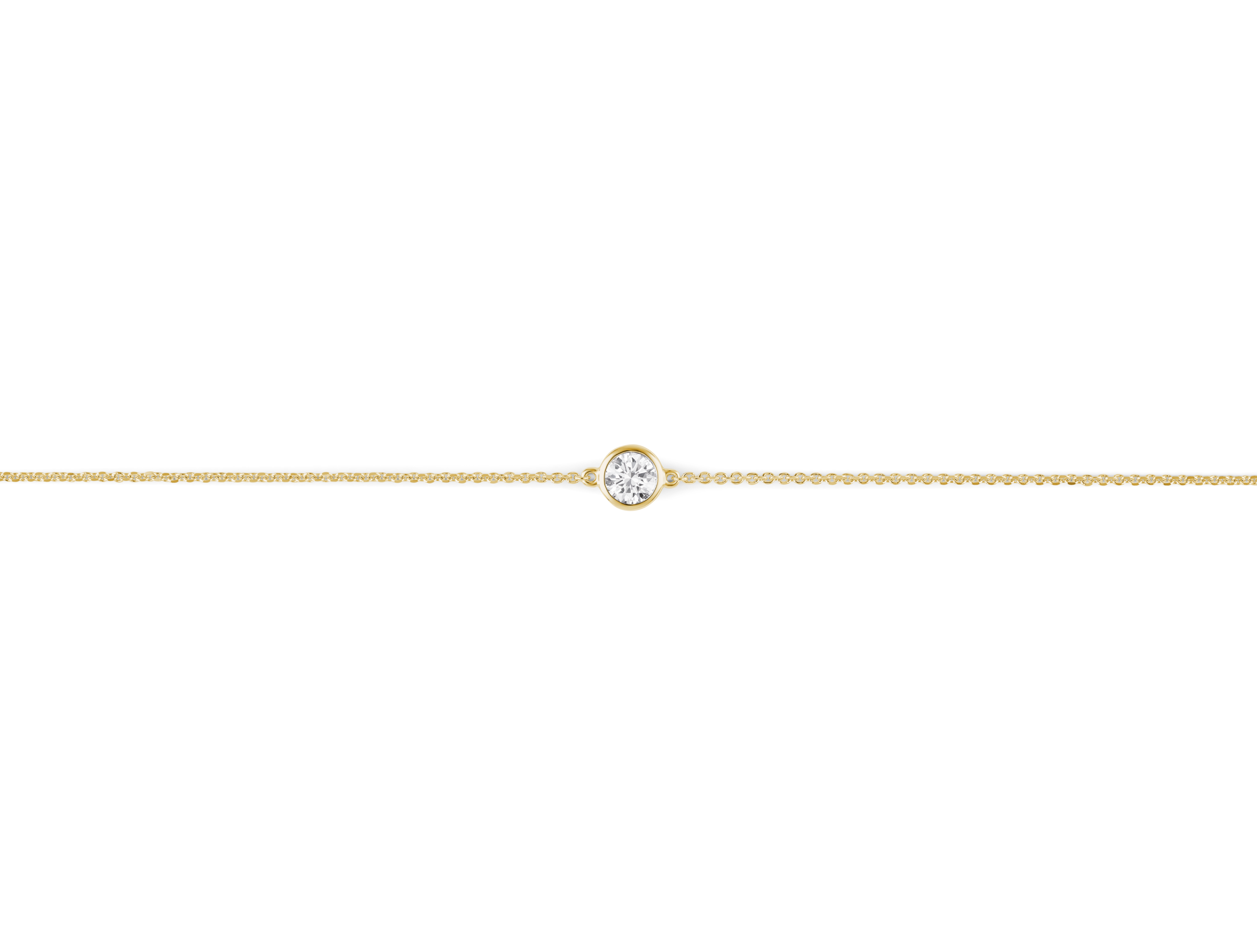 Lab-Grown Diamond ¼ct. Round Brilliant Bezel Bracelet | White - Image 3