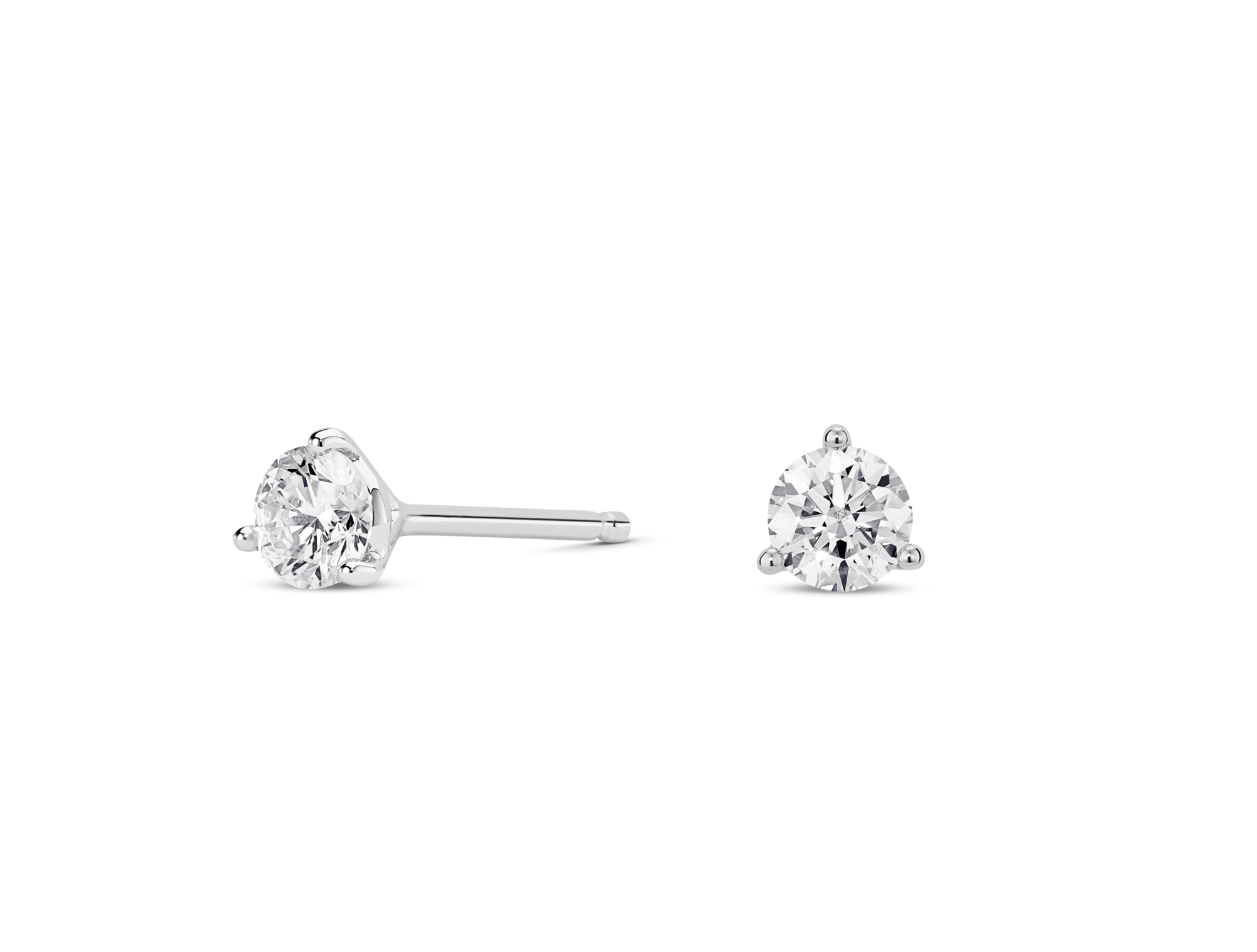 Lab-Grown Diamond ½ct. tw. Round Brilliant Solitaire Studs | White - Image 2