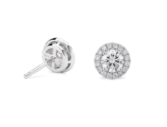 Lab-Grown Diamond 2ct. tw. Round Brilliant and Halo Studs Set | White