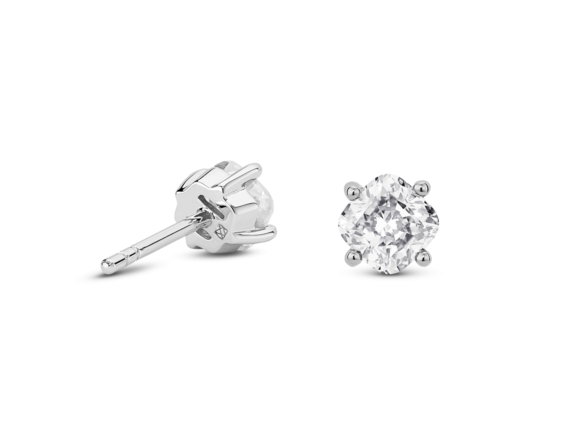 Lab-Grown Diamond 2ct. tw. Round Brilliant and Cushion Studs Set | White