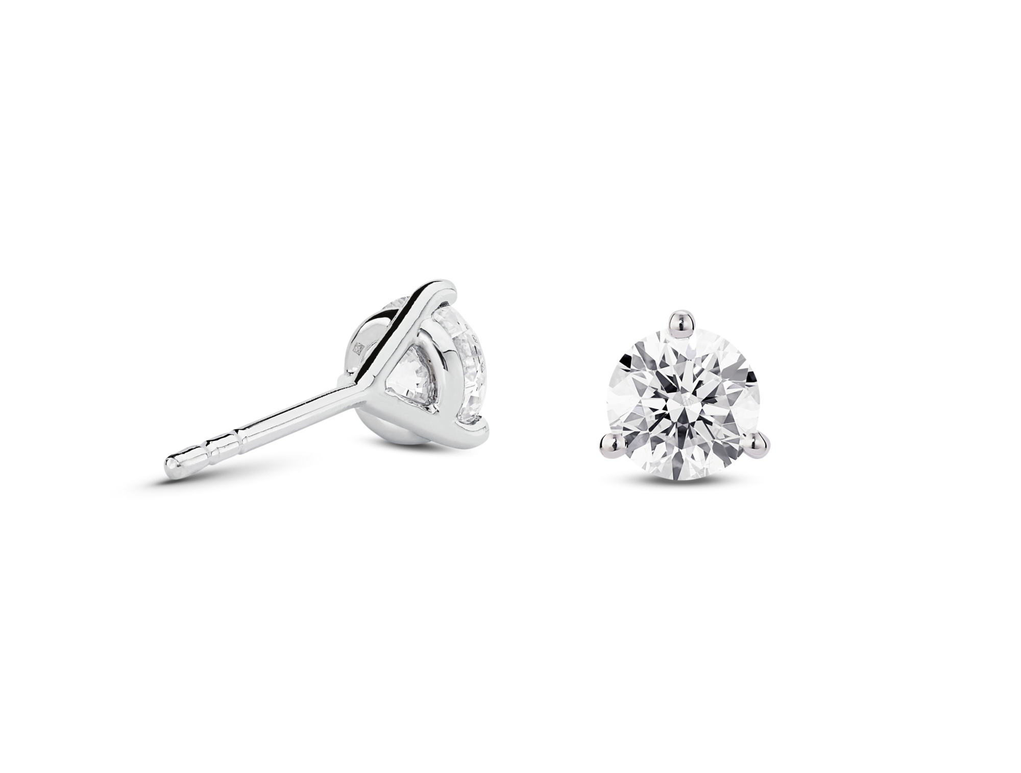 Lab-Grown Diamond 2ct. tw. Round Brilliant and Cushion Studs Set | White - Image 2