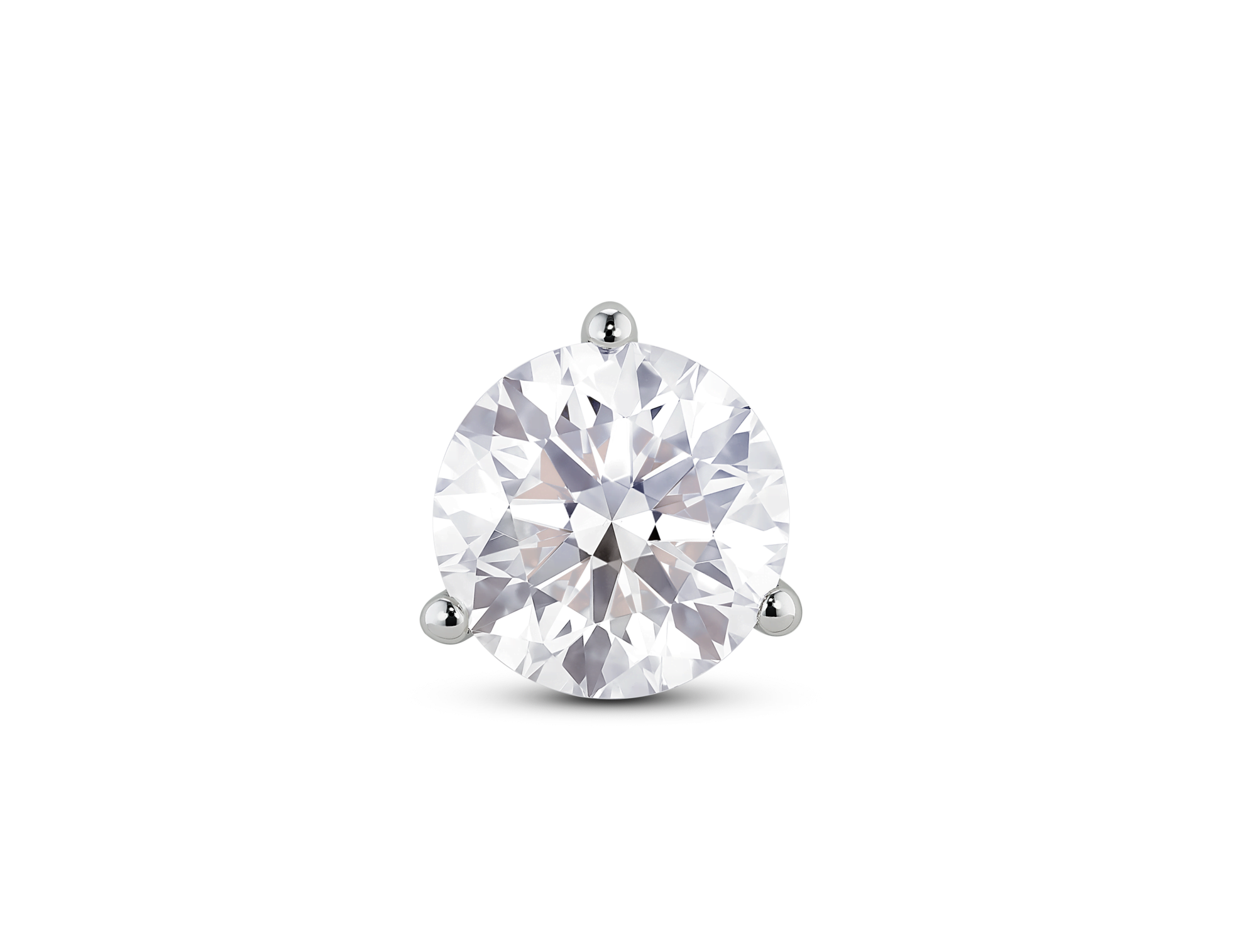Lab-Grown Diamond 1¾ct. Round Brilliant Solitaire Stud | White