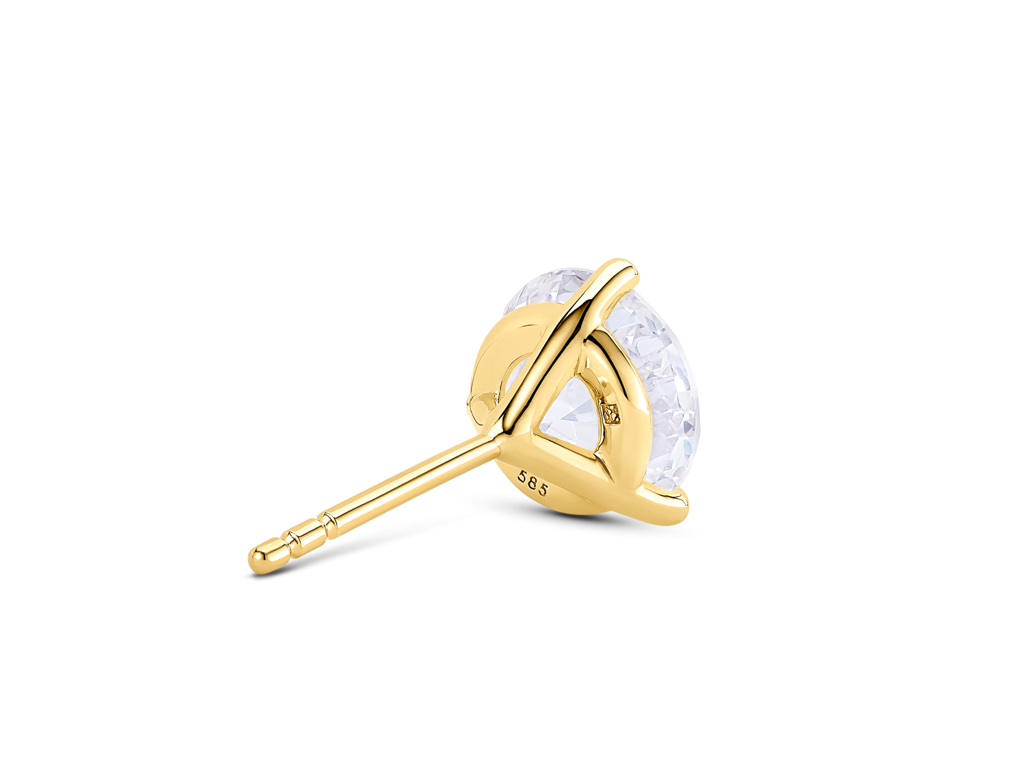 Lab-Grown Diamond 1¾ct. Round Brilliant Solitaire Stud | White - Image 5