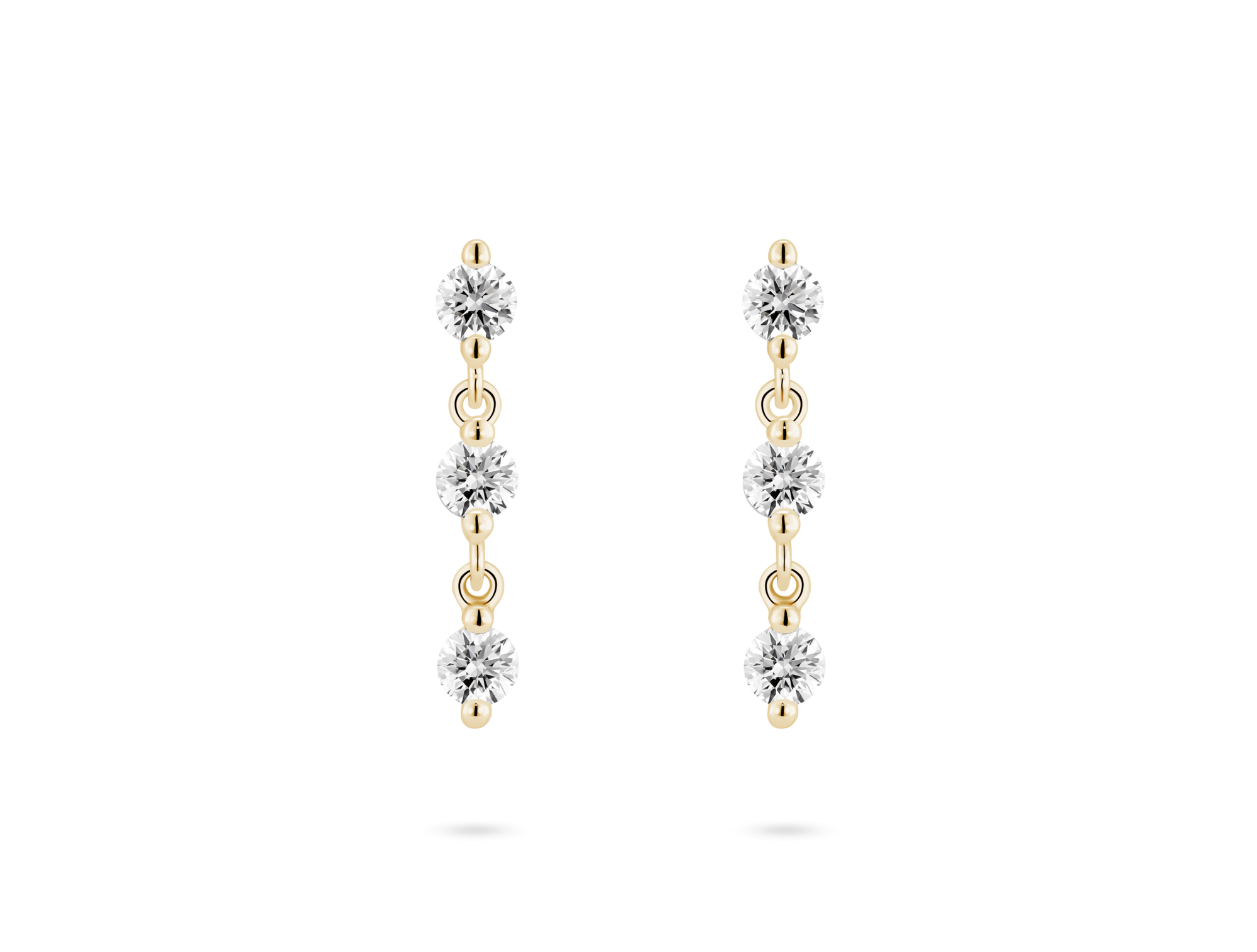 Lab-Grown Diamond ⁸⁄₉ct. tw Round Brilliant Line Drop Earrings | White - Image 6