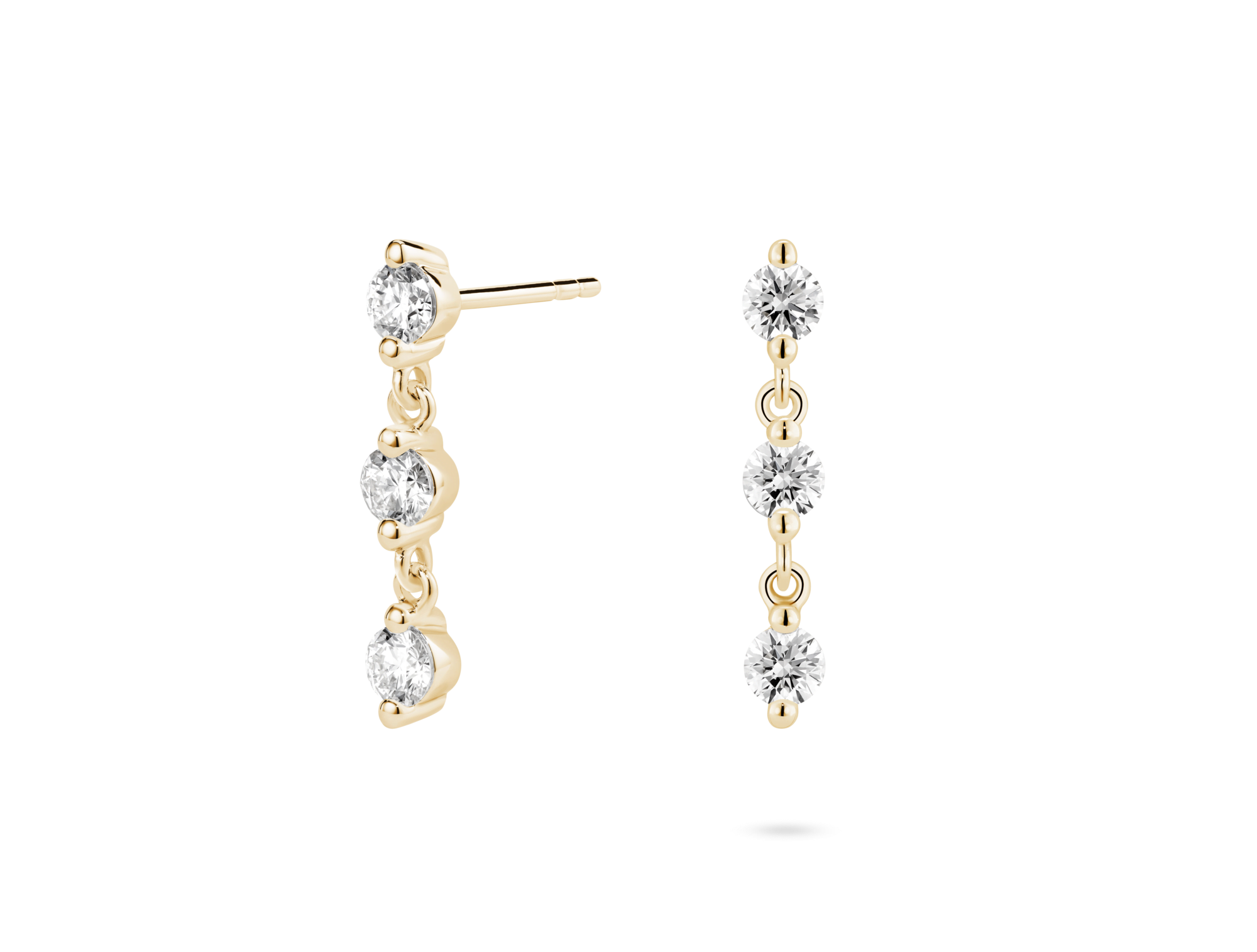 Lab-Grown Diamond ⁸⁄₉ct. tw Round Brilliant Line Drop Earrings | White - Image 7