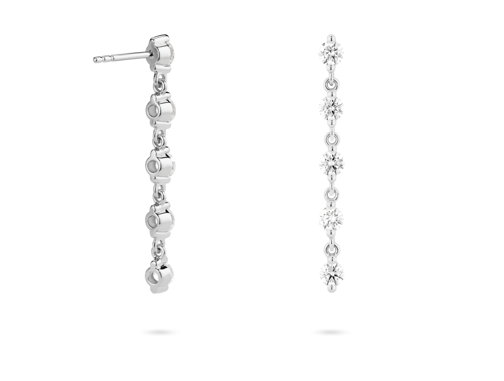 Lab-Grown Diamond 1½ct. tw. Round Brilliant Line Drop Earrings | White - Image 7