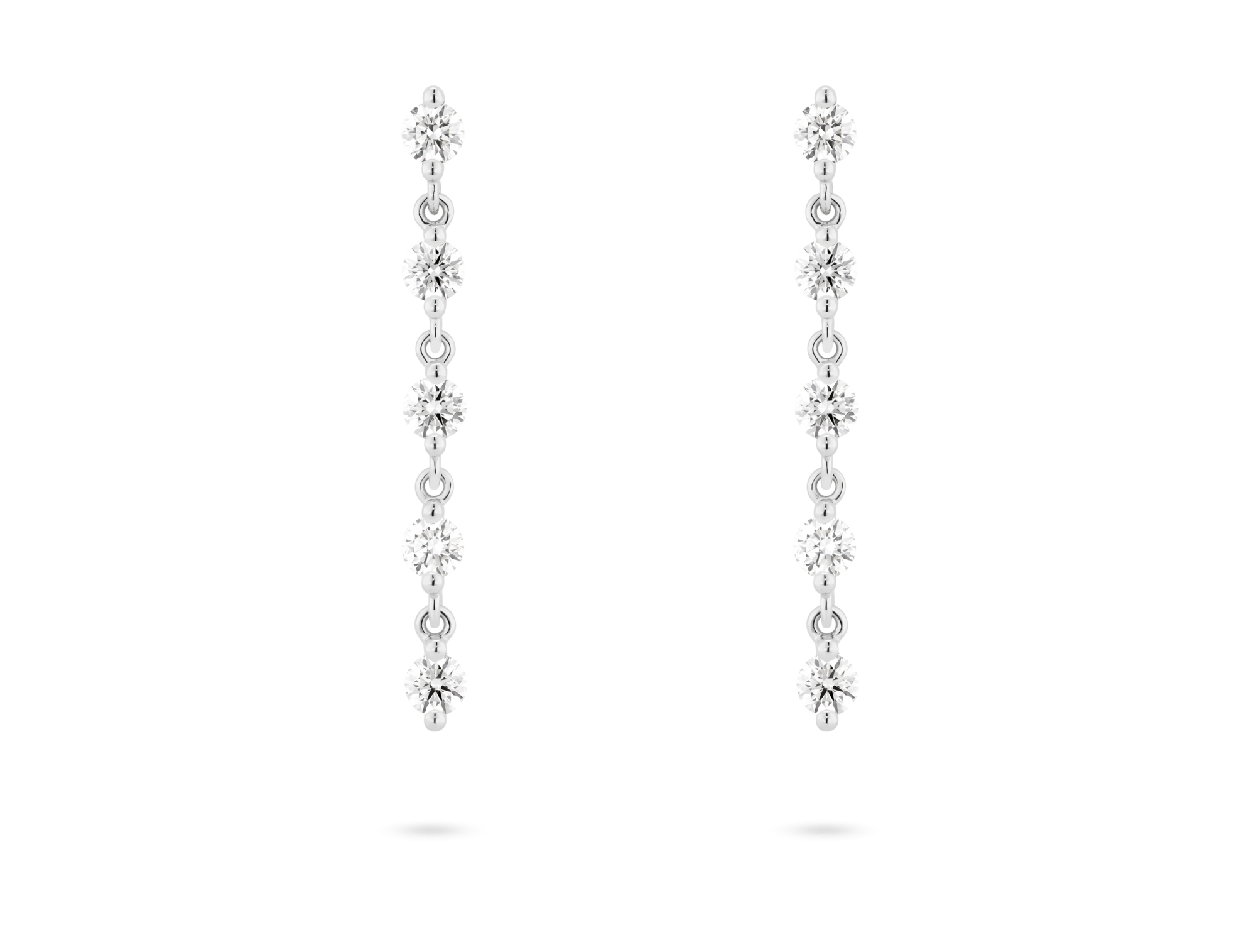 Lab-Grown Diamond 1½ct. tw. Round Brilliant Line Drop Earrings | White - Image 5