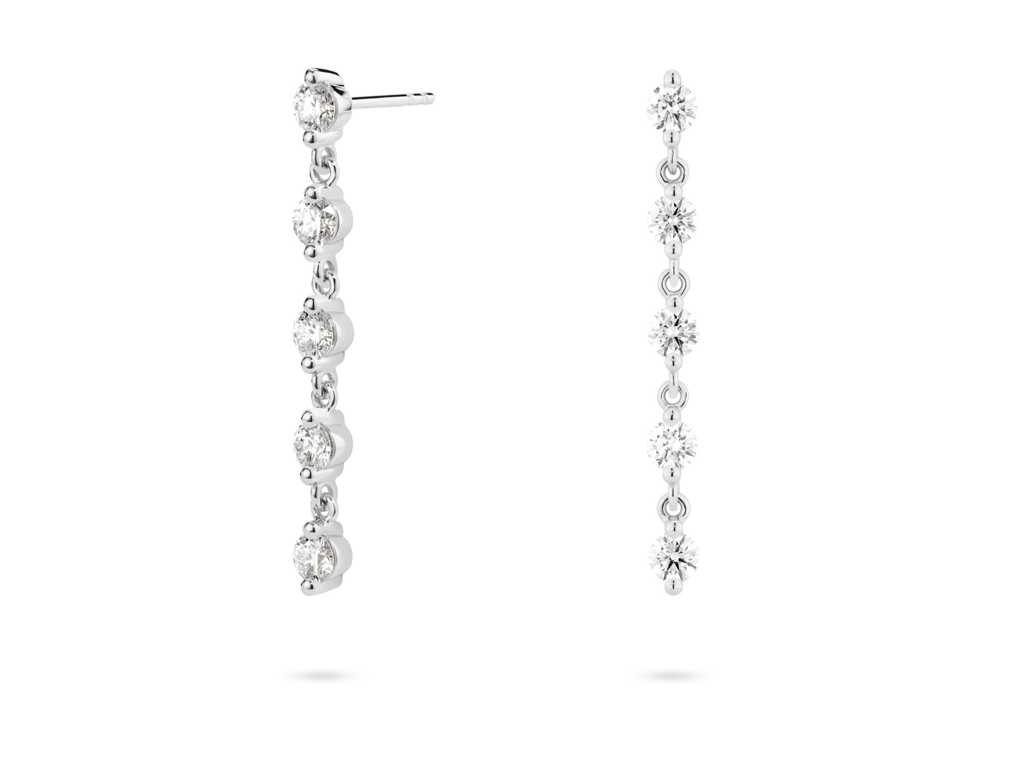 Lab-Grown Diamond 1½ct. tw. Round Brilliant Line Drop Earrings | White - Image 6