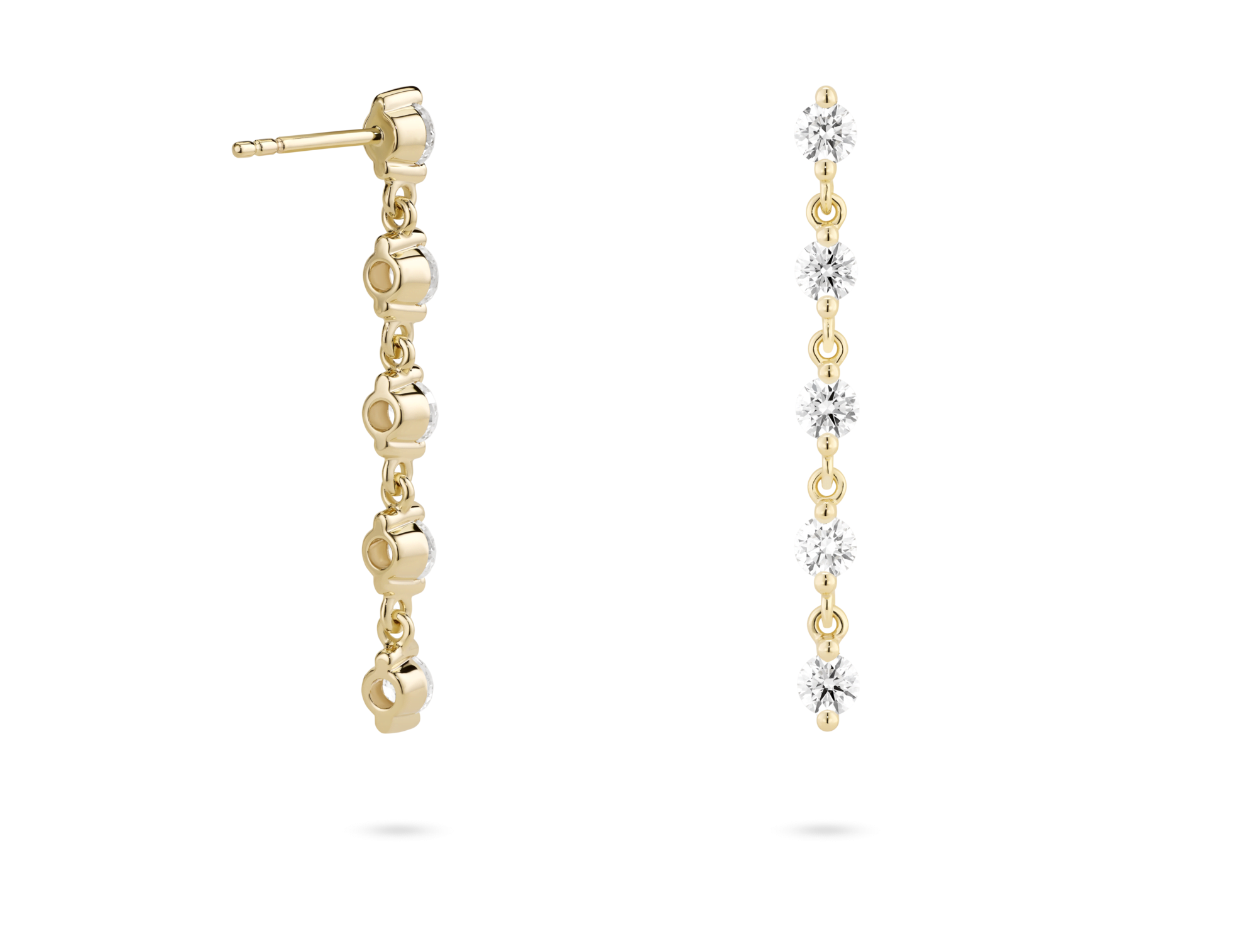 Lab-Grown Diamond 1½ct. tw. Round Brilliant Line Drop Earrings | White - Image 3