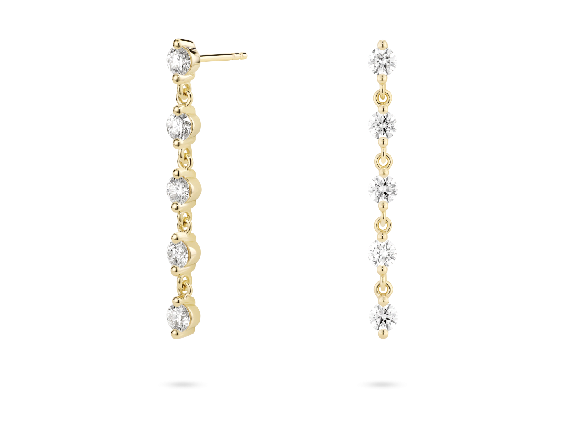 Lab-Grown Diamond 1½ct. tw. Round Brilliant Line Drop Earrings | White - Image 2