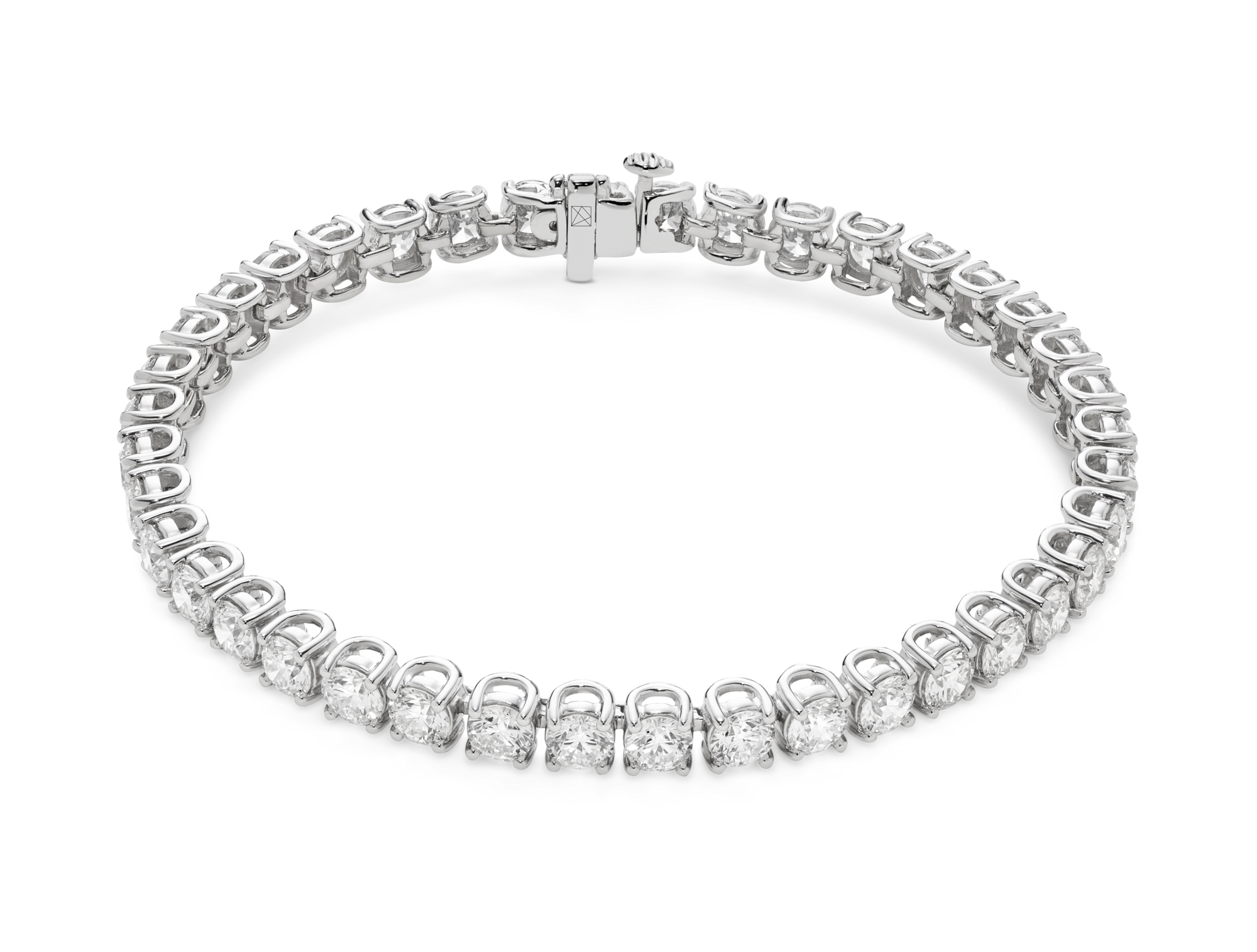 Lab-Grown Diamond Large Tennis Bracelet - G/H color, 7" length | White - Image 3