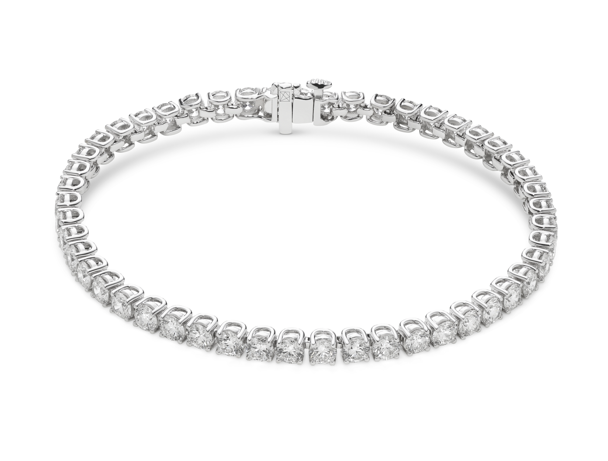 Lab-Grown Diamond Medium Tennis Bracelet - G/H color, 7" length | White - Image 3