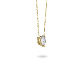 Lab-Grown Diamond 2ct. tw. Round Brilliant Studs and Pendant Yellow Gold Set | White