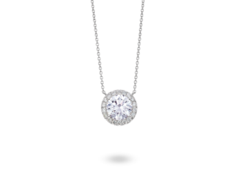 Lab-Grown Diamond 2ct. tw. Halo Pendant | White