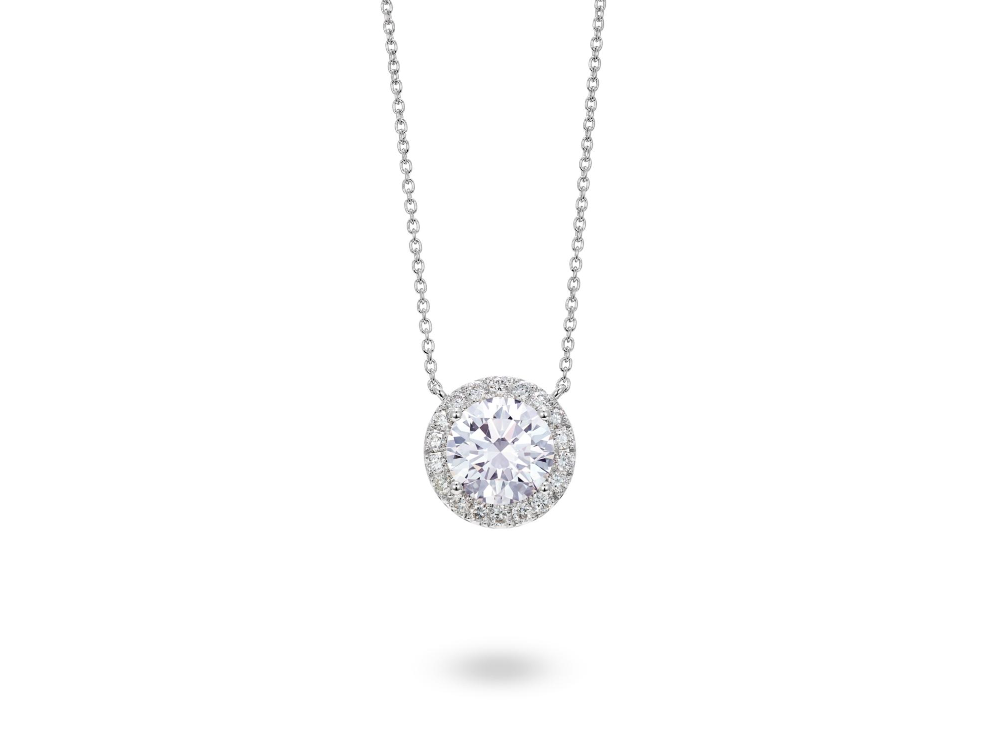 Lab-Grown Diamond 2ct. tw. Halo Pendant | White