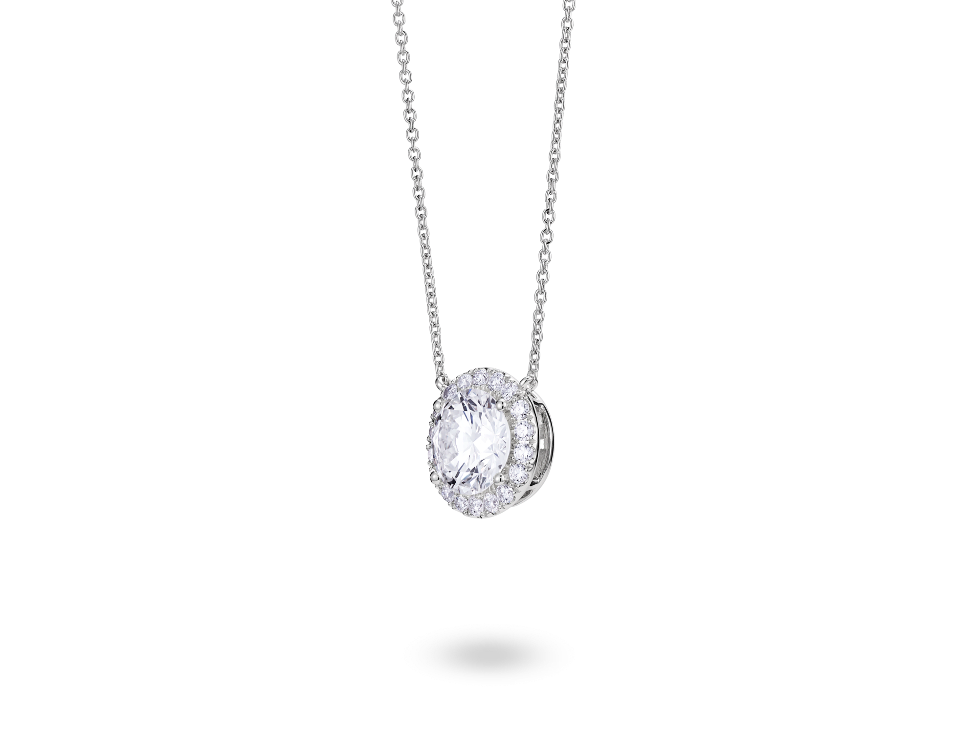 Lab-Grown Diamond 2ct. tw. Halo Pendant | White - Image 2