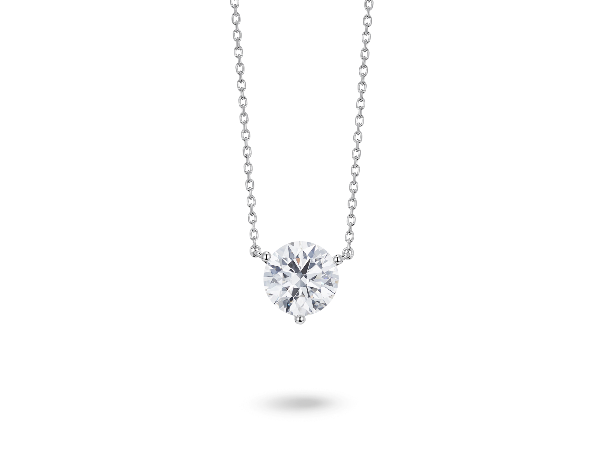 Lab-Grown Diamond 2ct. Round Brilliant Solitaire Pendant | White