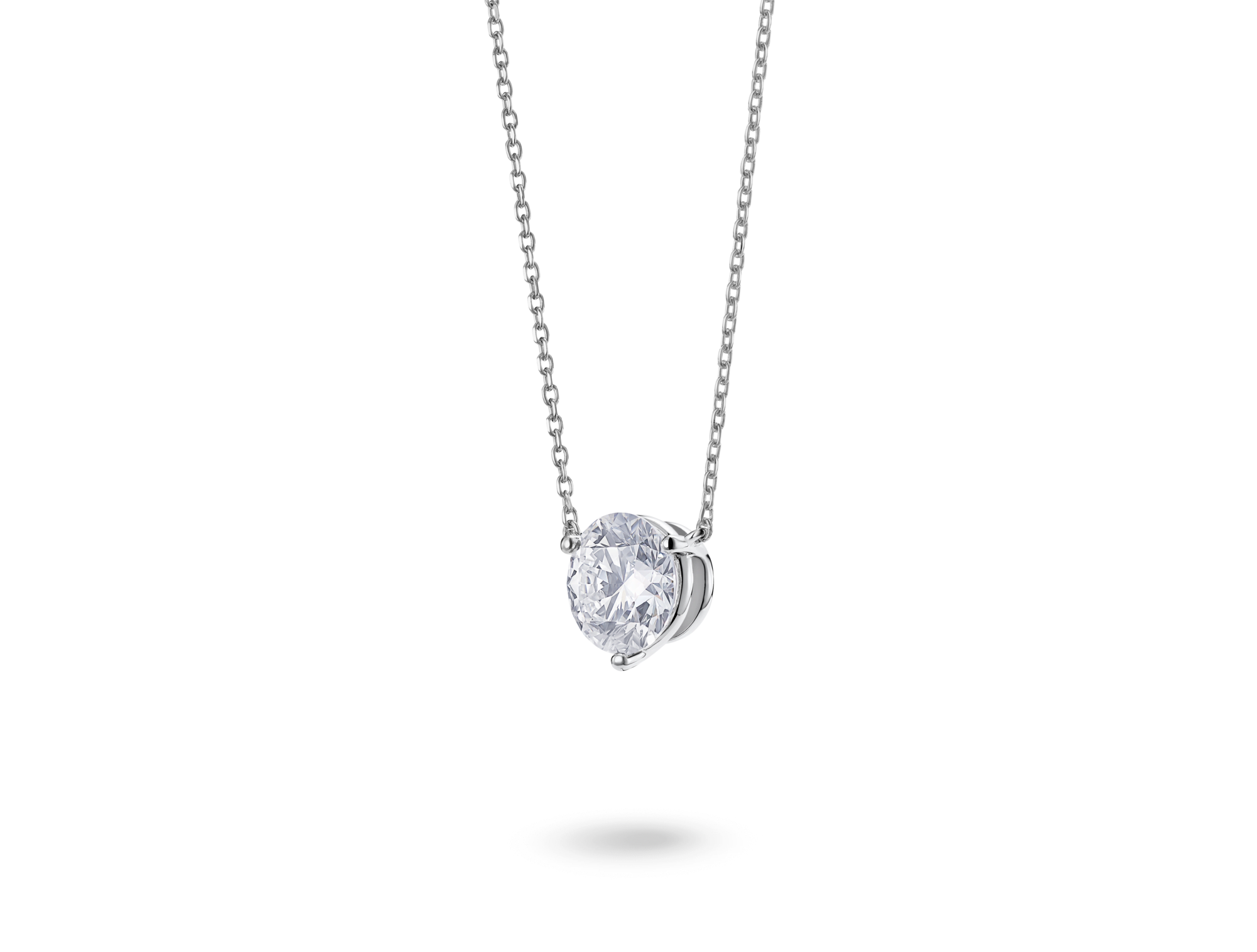 Lab-Grown Diamond 2ct. Round Brilliant Solitaire Pendant | White - Image 2