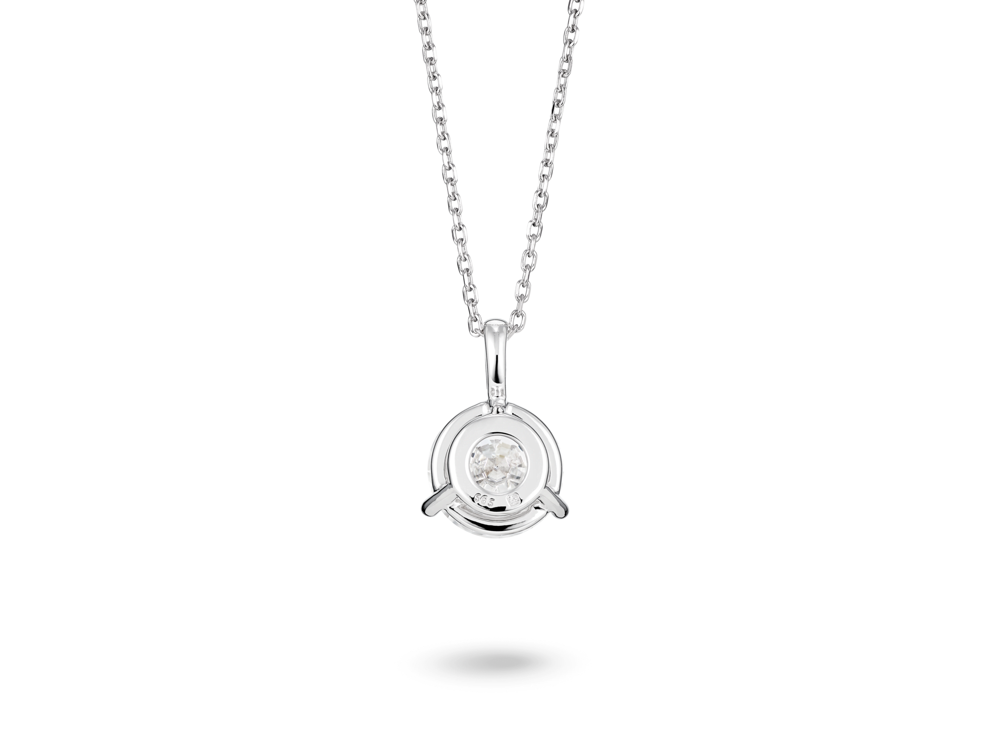 Lab-Grown Diamond 2ct. Round Brilliant Solitaire Bale Pendant | White - Image 3