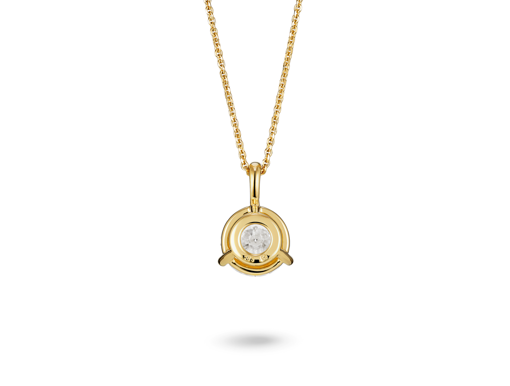 Lab-Grown Diamond 2ct. Round Brilliant Solitaire Bale Pendant | White - Image 8