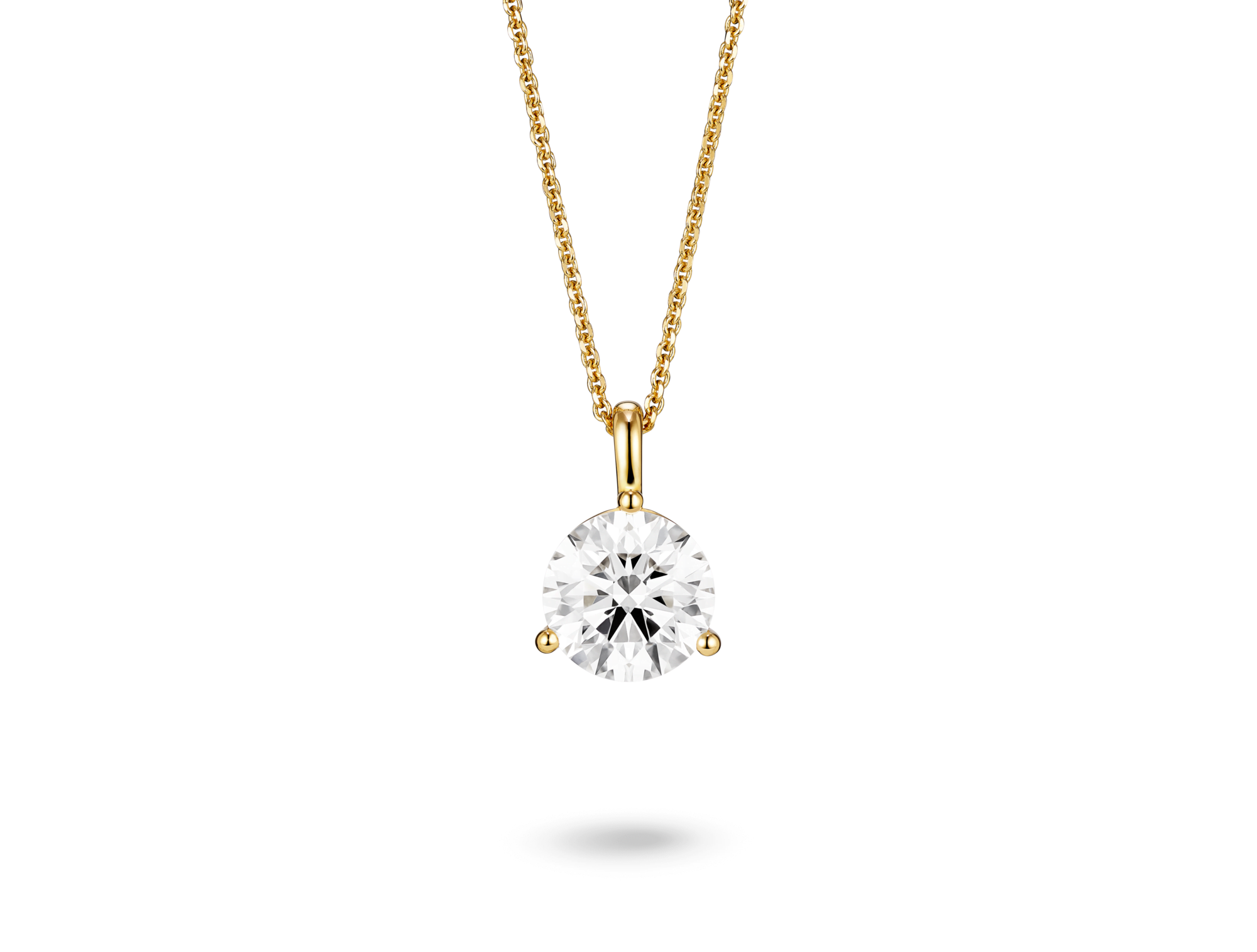 Lab-Grown Diamond 2ct. Round Brilliant Solitaire Bale Pendant | White - Image 4