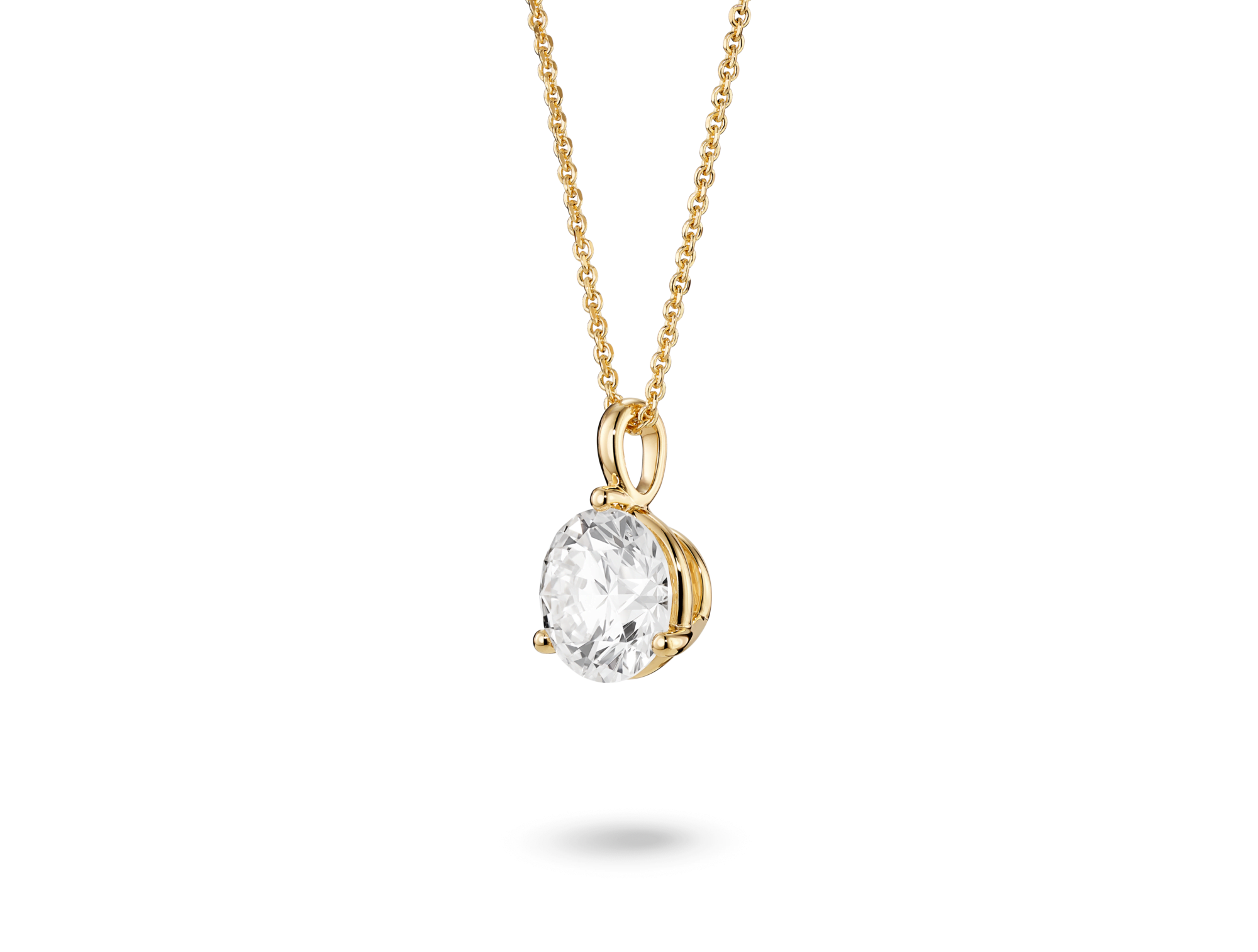 Lab-Grown Diamond 2ct. Round Brilliant Solitaire Bale Pendant | White - Image 7
