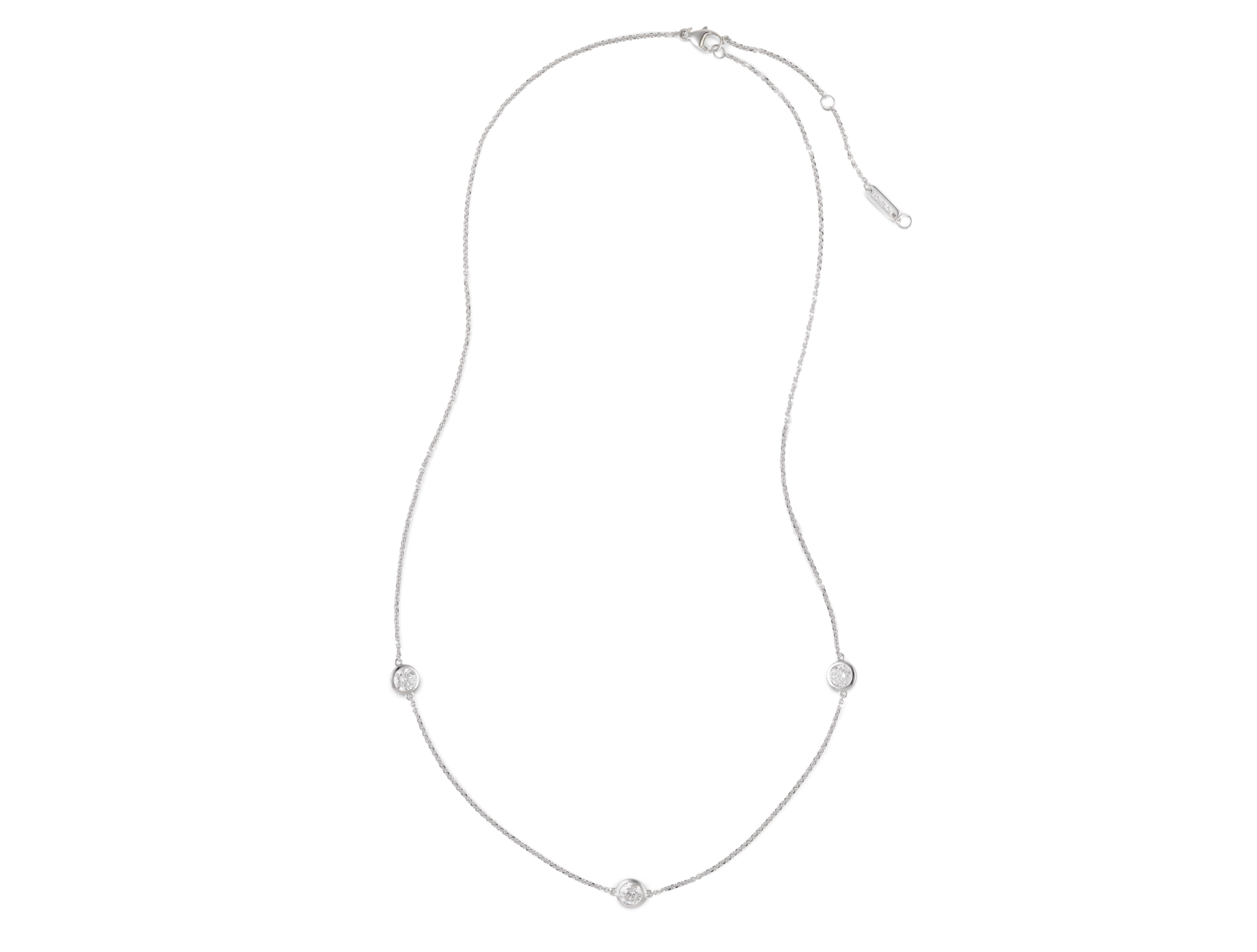 Lab-Grown Diamond ¾ct. tw. Round Brilliant Bezel Station Pendant | White - Image 3