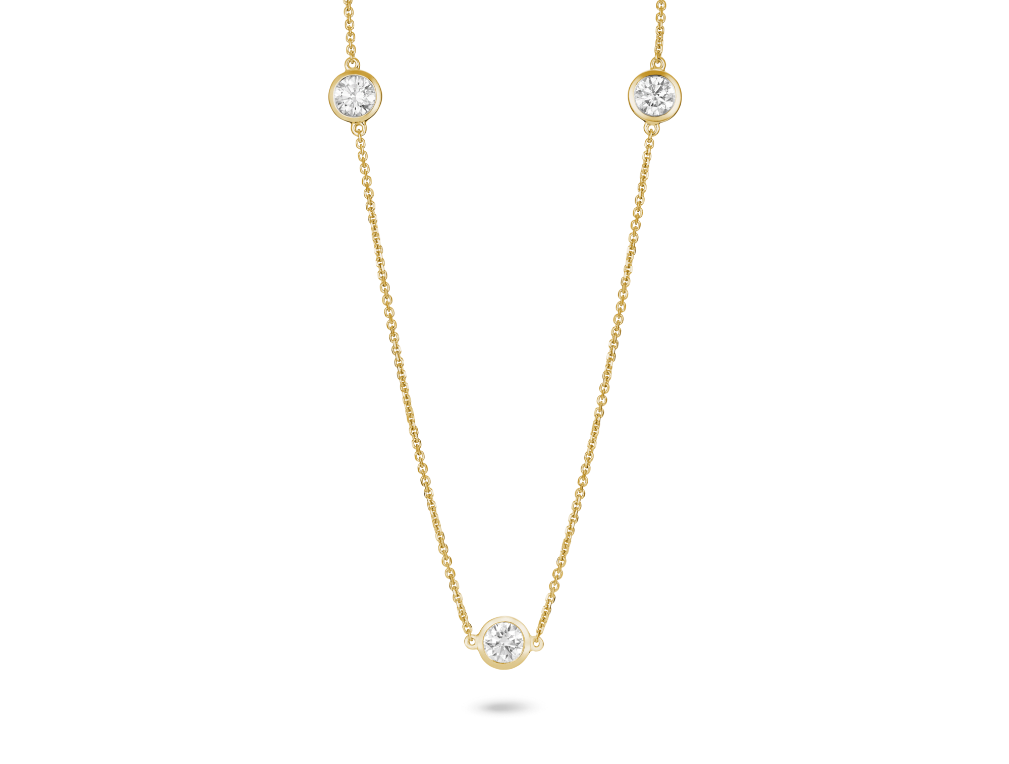 Lab-Grown Diamond ¾ct. tw. Round Brilliant Bezel Station Pendant | White - Image 7
