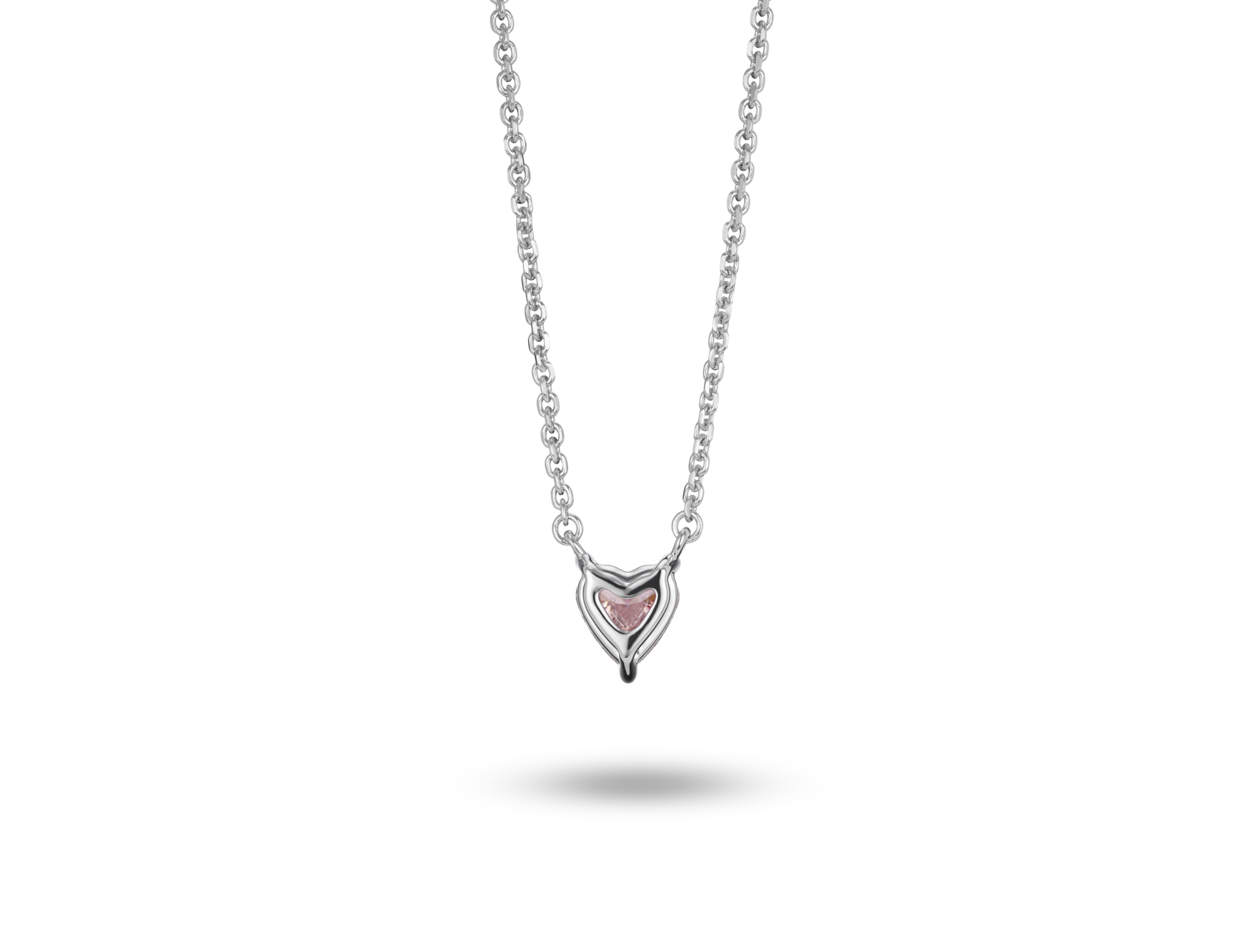 Lab-Grown Diamond ¼ct. Mini Heart Pendant | Pink - Image 3