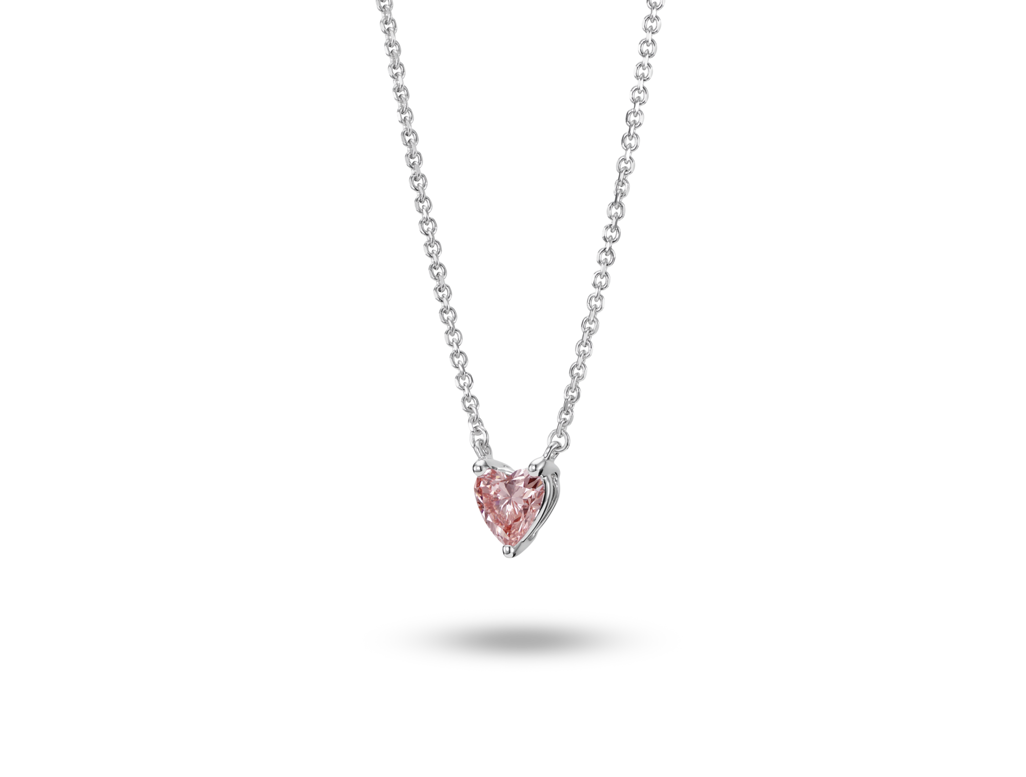 Lab-Grown Diamond ¼ct. Mini Heart Pendant | Pink - Image 2