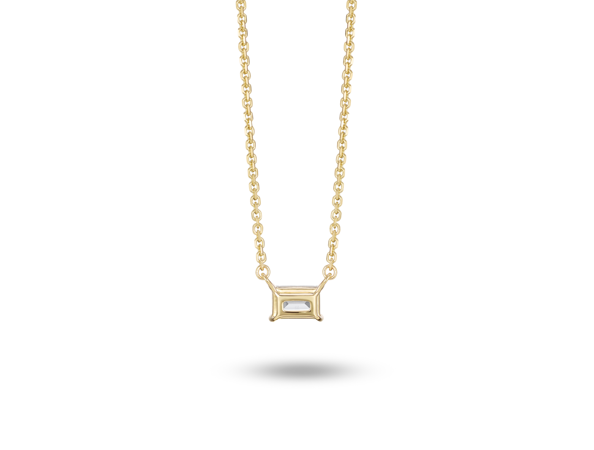 Lab-Grown Diamond ¼ct. Mini Baguette Pendant | White - Image 3