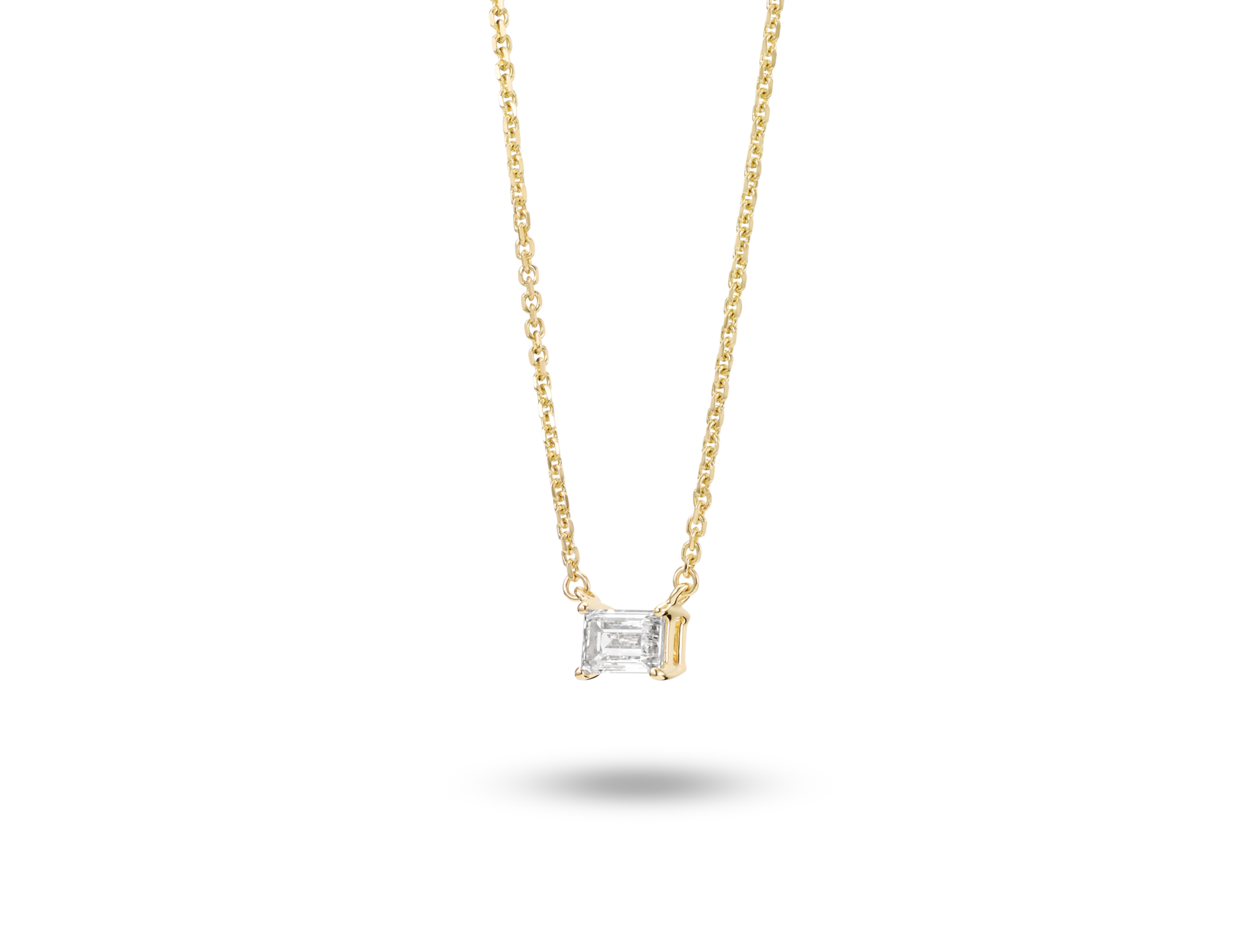 Lab-Grown Diamond ¼ct. Mini Baguette Pendant | White - Image 2