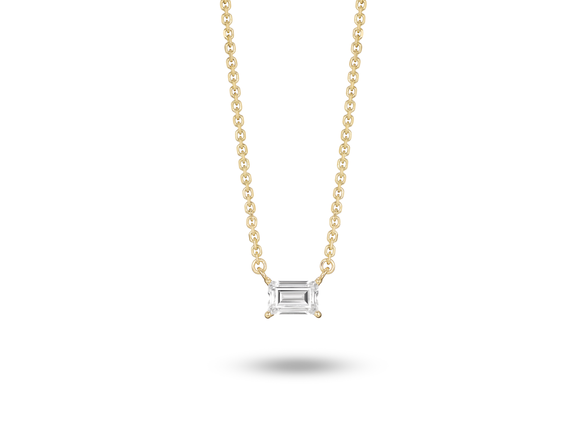 Lab-Grown Diamond ¼ct. Mini Baguette Pendant | White