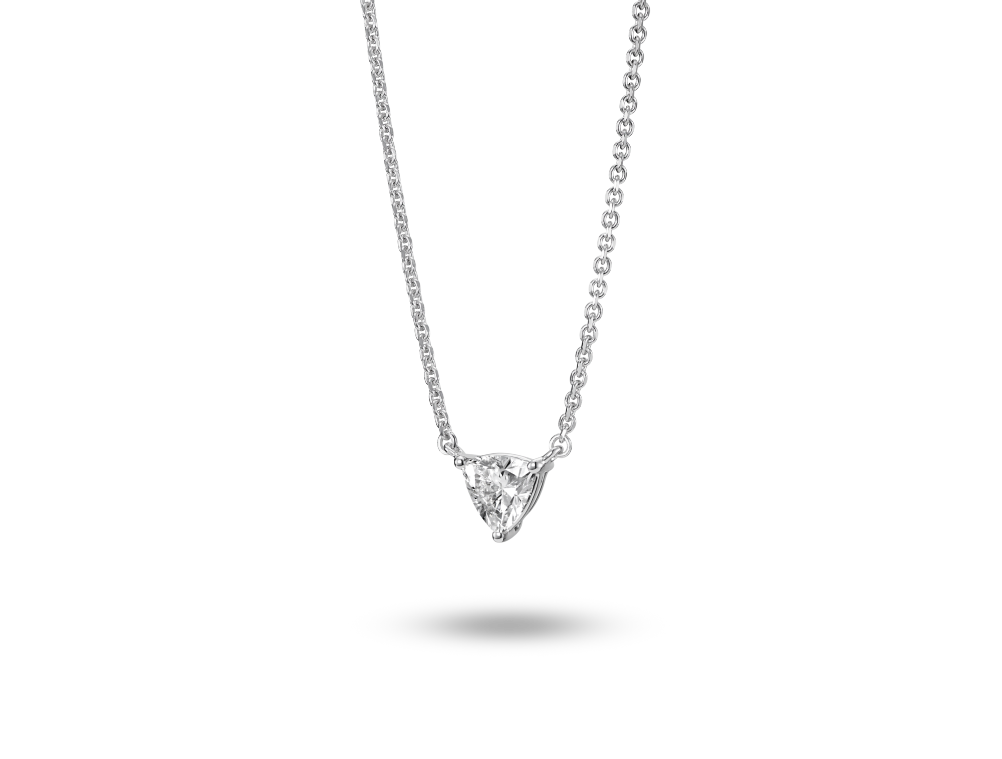 Lab-Grown Diamond ¼ct. Mini Trillion Pendant | White - Image 2