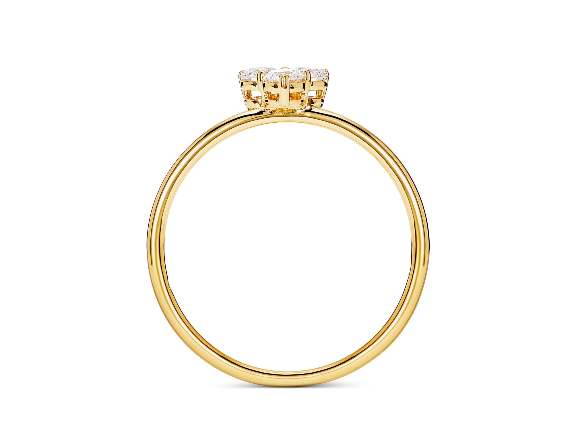 Lab-Grown Diamond ³⁄₁₀ct. tw. Mini Trio Round Brilliant Ring | White - Image 3