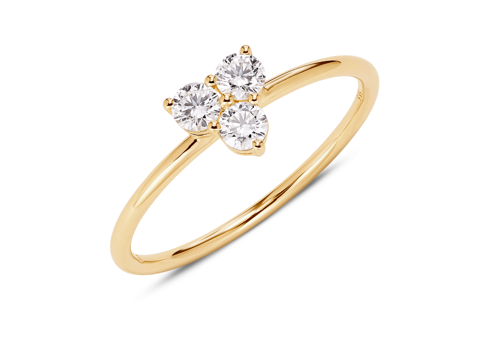 Lab-Grown Diamond ³⁄₁₀ct. tw. Mini Trio Round Brilliant Ring | White - Image 2