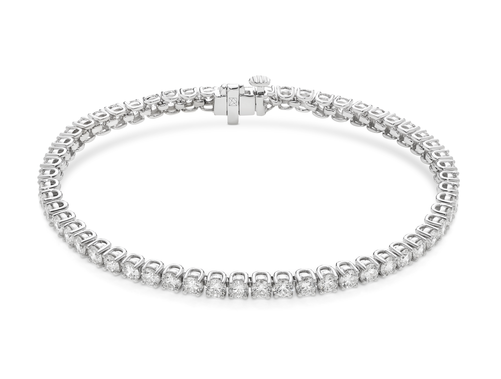 Lab-Grown Diamond Small Tennis Bracelet - G/H color, 7" length | White - Image 3