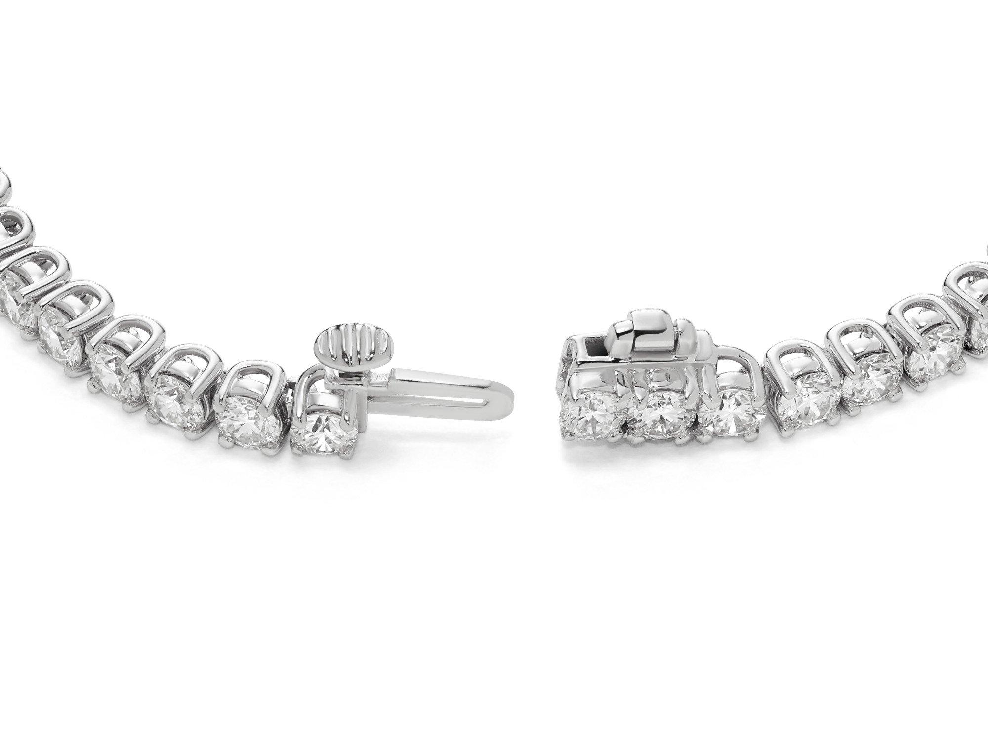 Lab-Grown Diamond Small Tennis Bracelet - G/H color, 7" length | White - Image 2