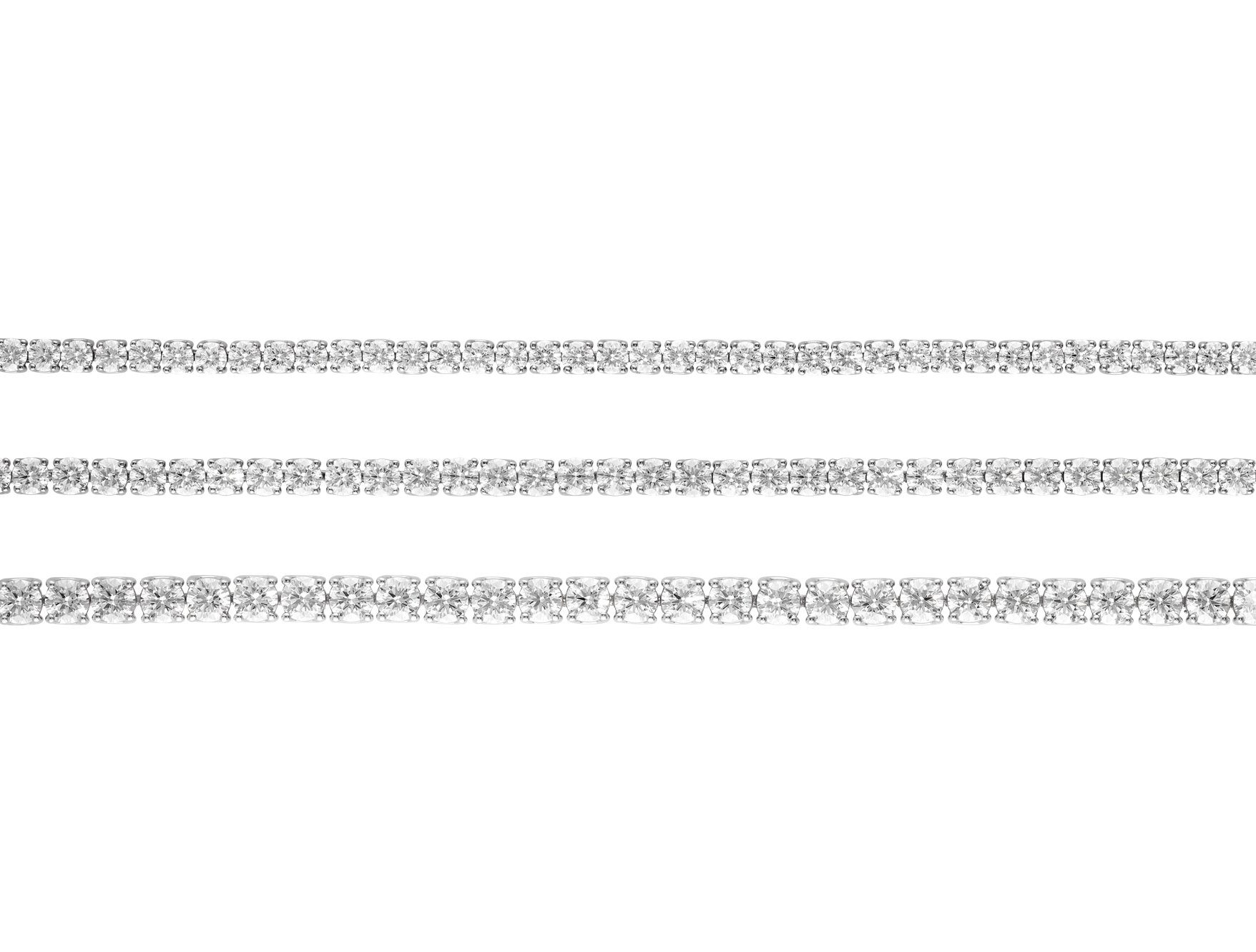 Lab-Grown Diamond Medium Tennis Bracelet - G/H color, 7" length | White - Image 4
