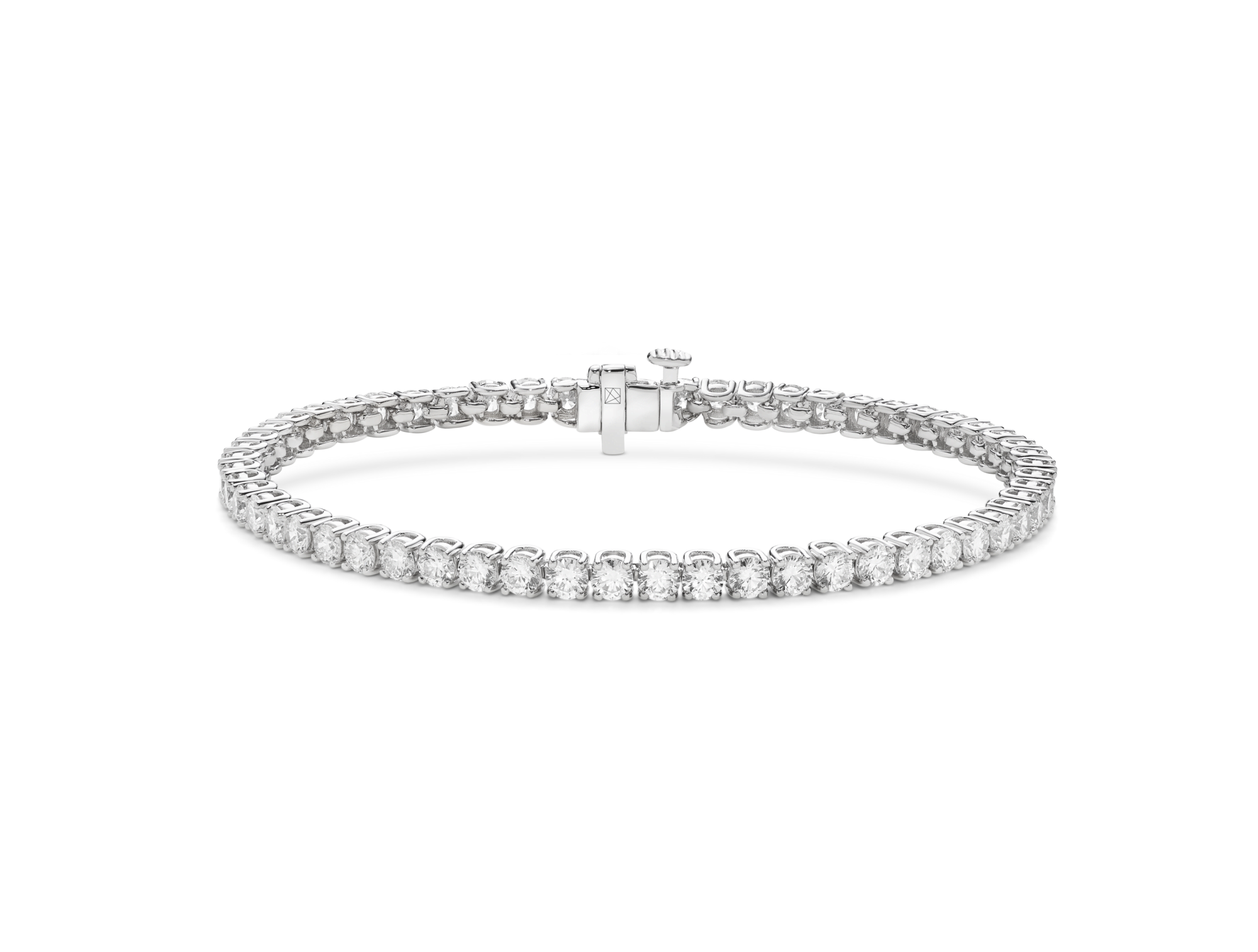 Lab-Grown Diamond Small Tennis Bracelet - G/H color, 7" length | White - Image 6