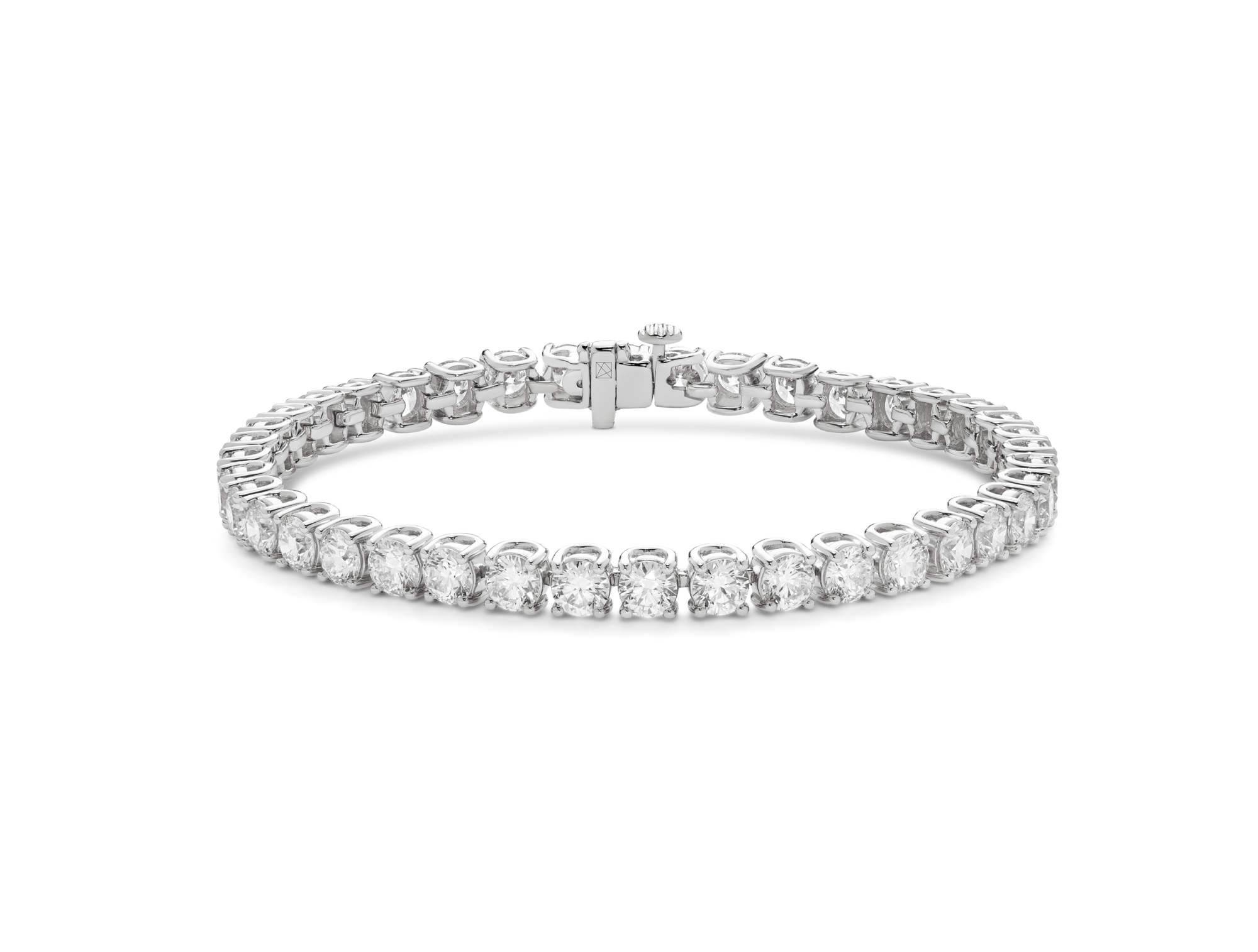 Lab-Grown Diamond Large Tennis Bracelet - G/H color, 7" length | White - Image 7