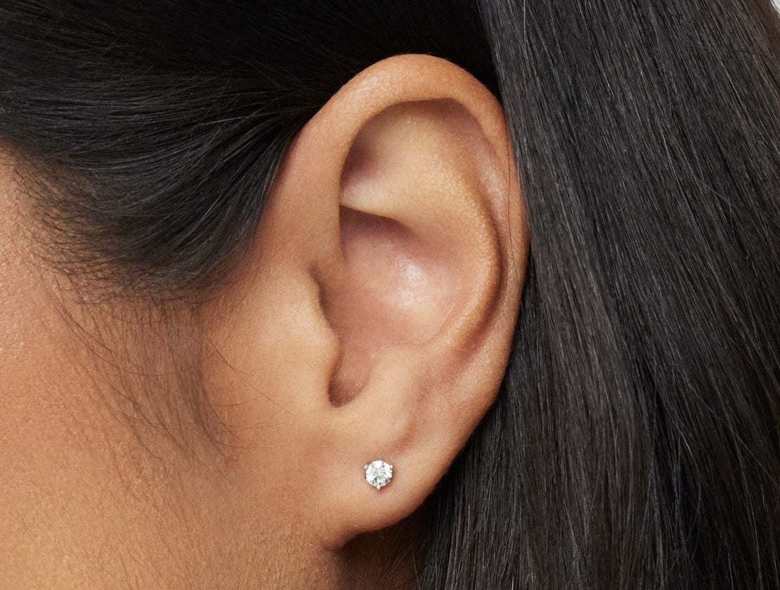 Lab-Grown Diamond ²⁄₇ct. tw. Round Brilliant Studs | White - Image 3