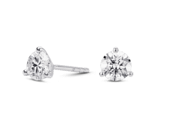 Lab-Grown Diamond 1½ct. tw. Round Brilliant Solitaire 14k Gold Studs | White