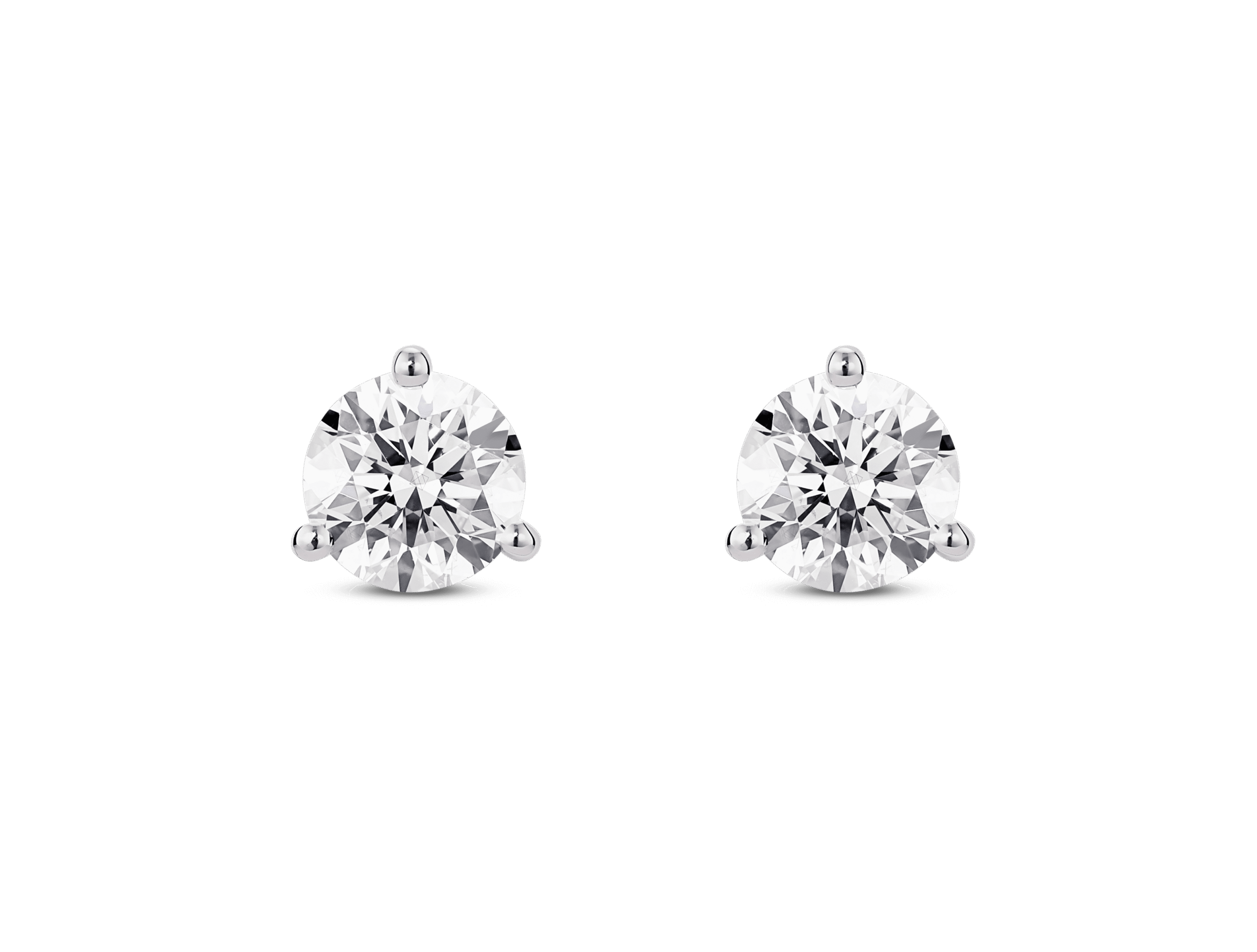 Lab-Grown Diamond 1½ct. tw. Round Brilliant Solitaire 14k Gold Studs | White - Image 3
